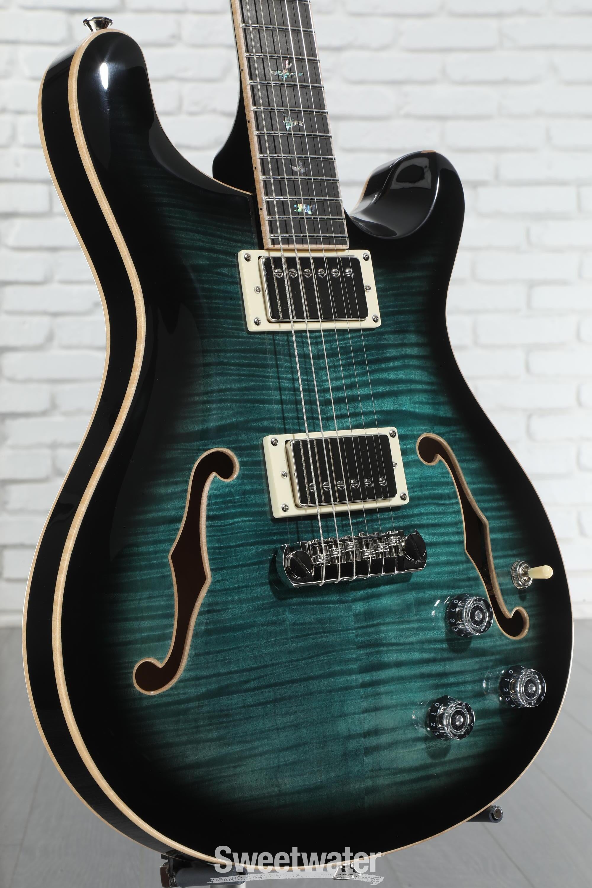PRS SE Hollowbody II Piezo Electric Guitar Peacock Blue