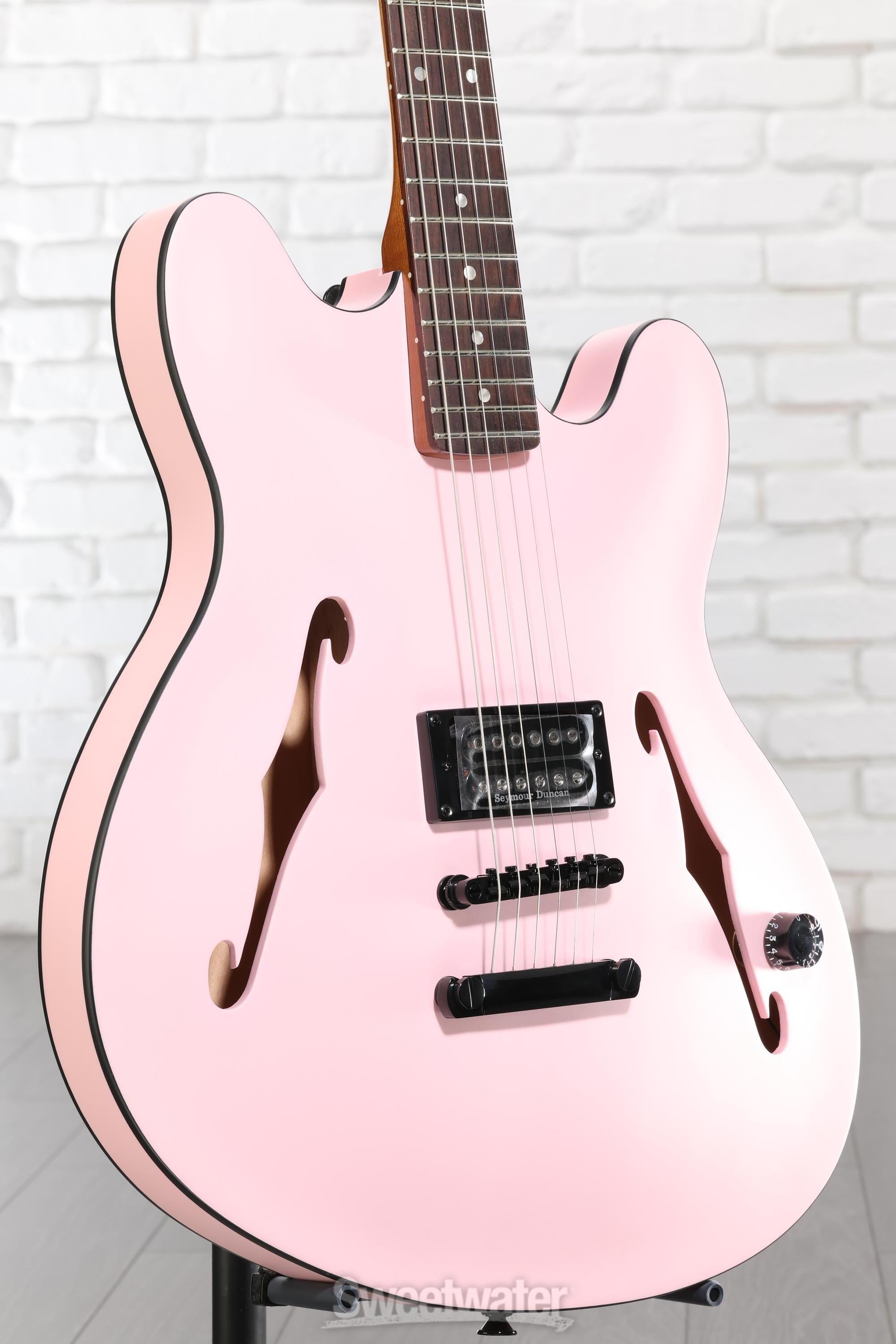 Photo of Fender Tom DeLonge Starcaster Semi-hollowbody Electric Guitar - Satin Shell Pink