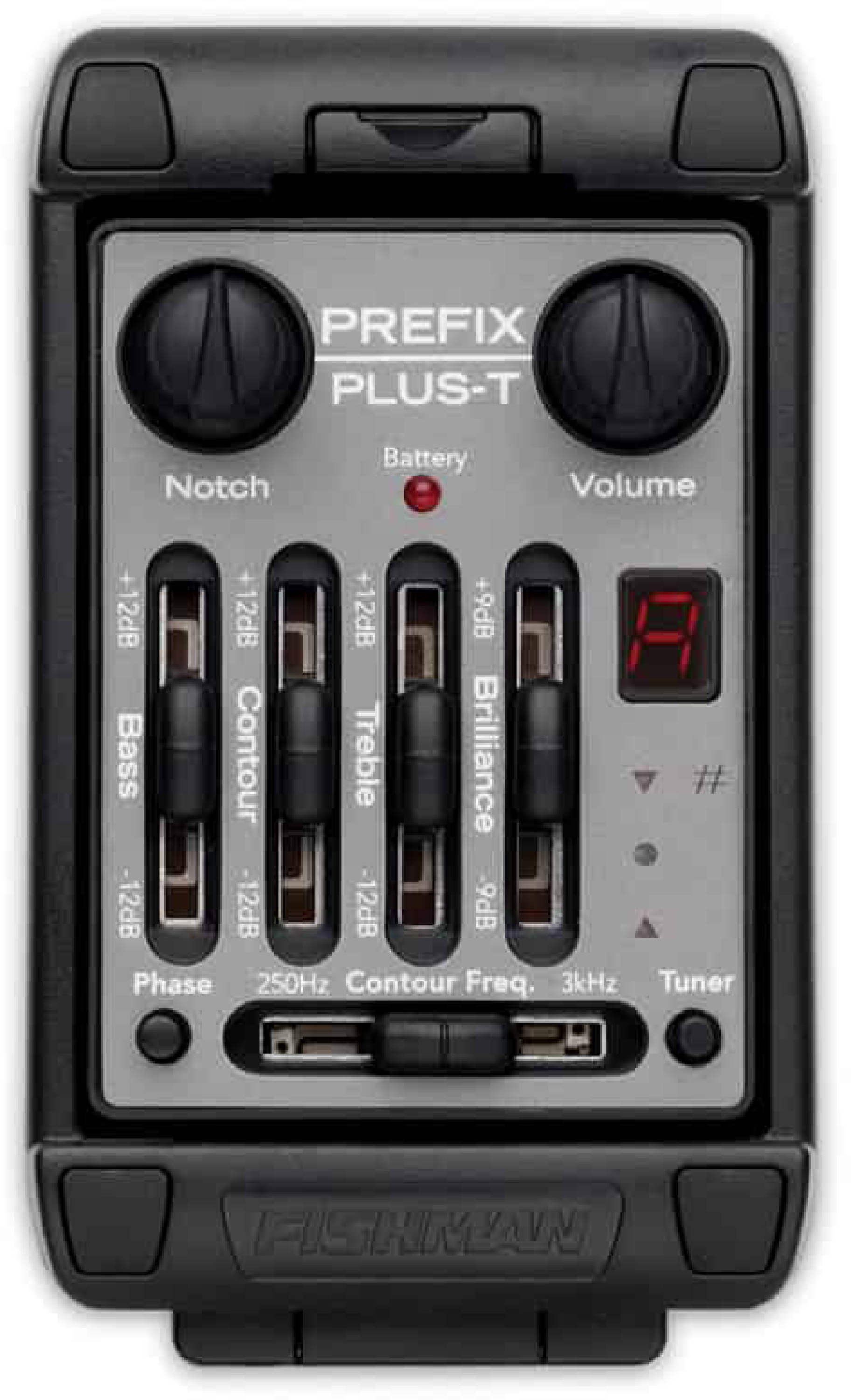 Fishman Prefix Plus-T Onboard Acoustic Preamp - Wide Format (1/8-inch)
