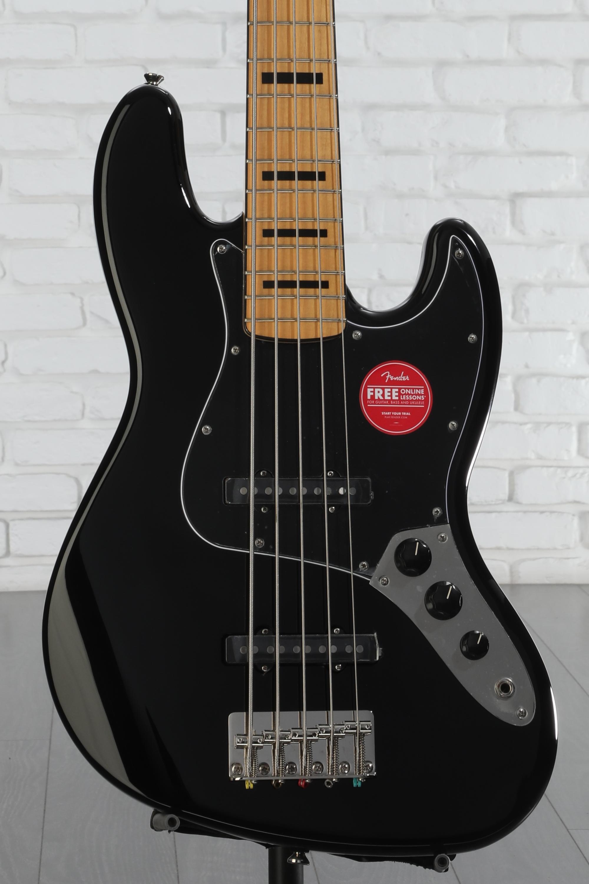 Squier Classic Vibe '70s Jazz Bass V - Black with Maple