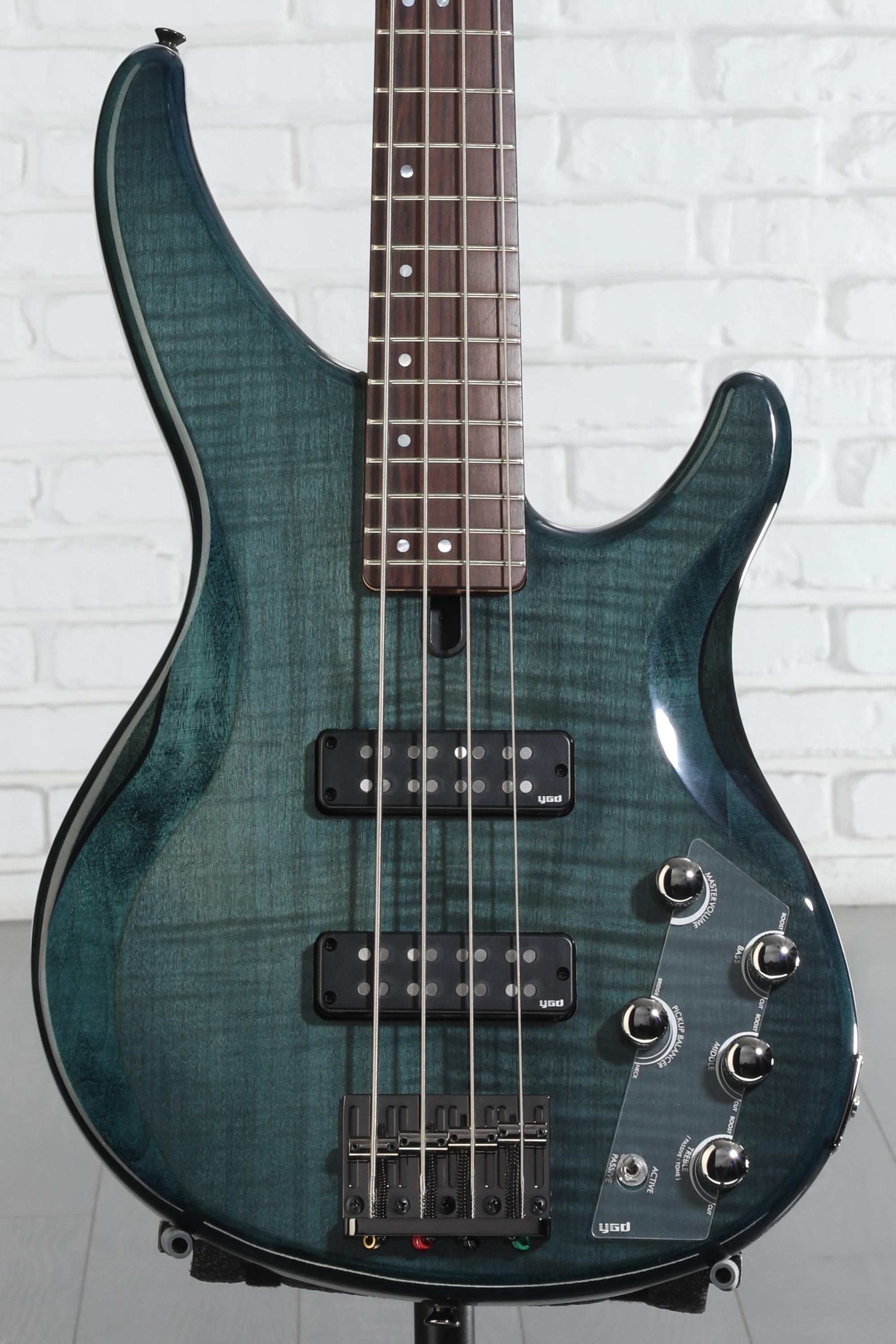 ベース YAMAHA TRBX604 FM (DRB) Yamaha TRBX604FM 4-string Bass Guitar - Indigo Blue | Sweetwater