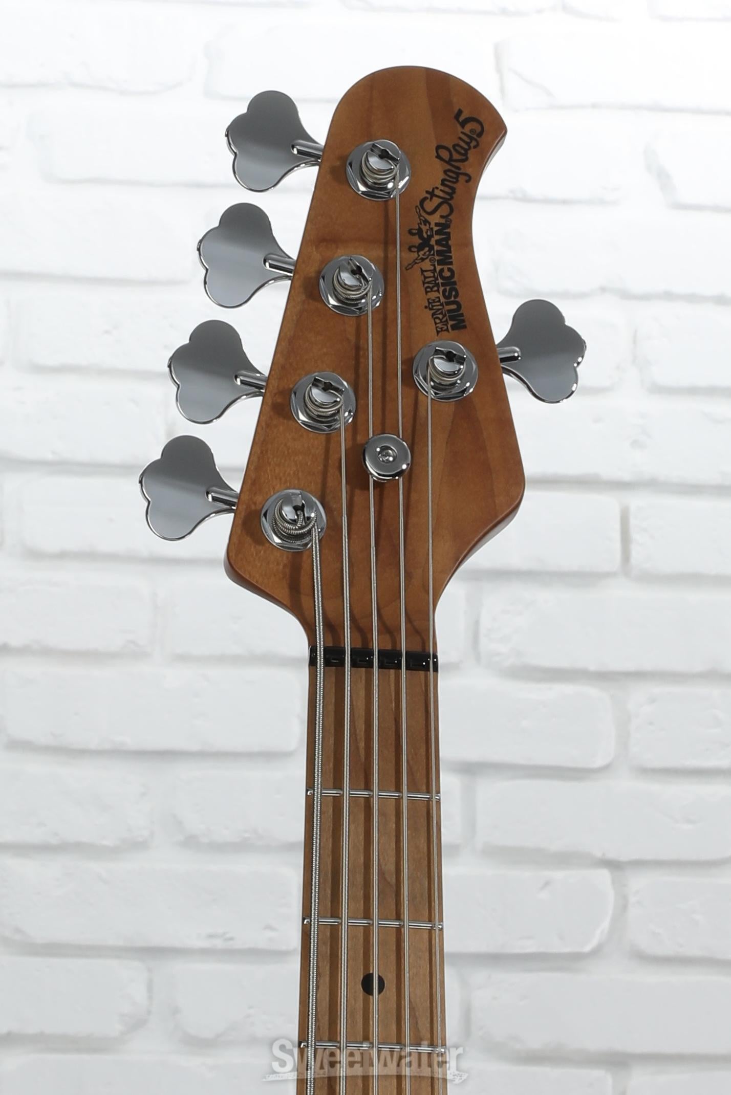 Ernie Ball Music Man StingRay Special 5 H Bass Guitar - Hot Honey with Maple Fingerboard