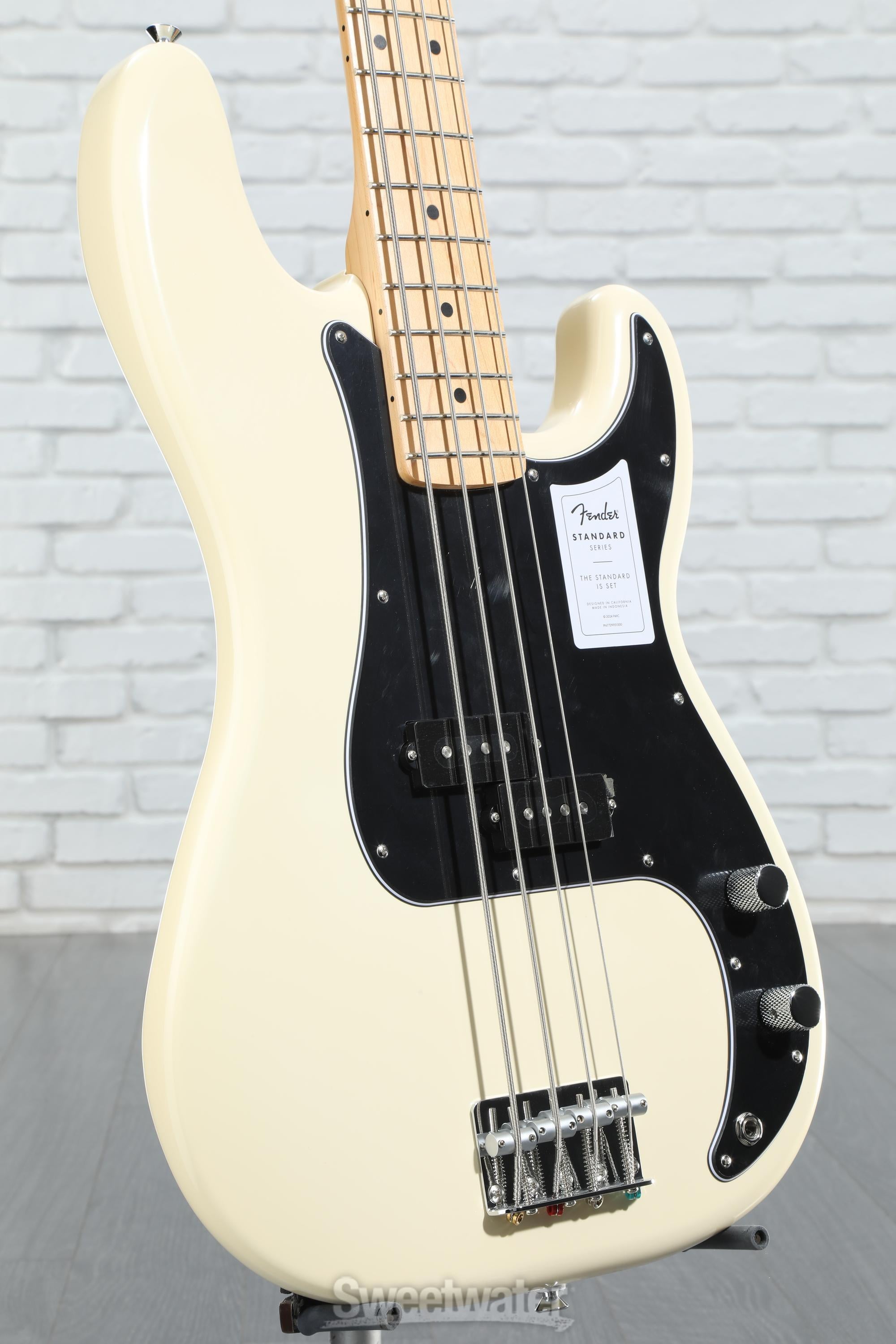 ベース Fender Mexico precision bass White Fender Standard Precision Bass - Olympic White | Sweetwater