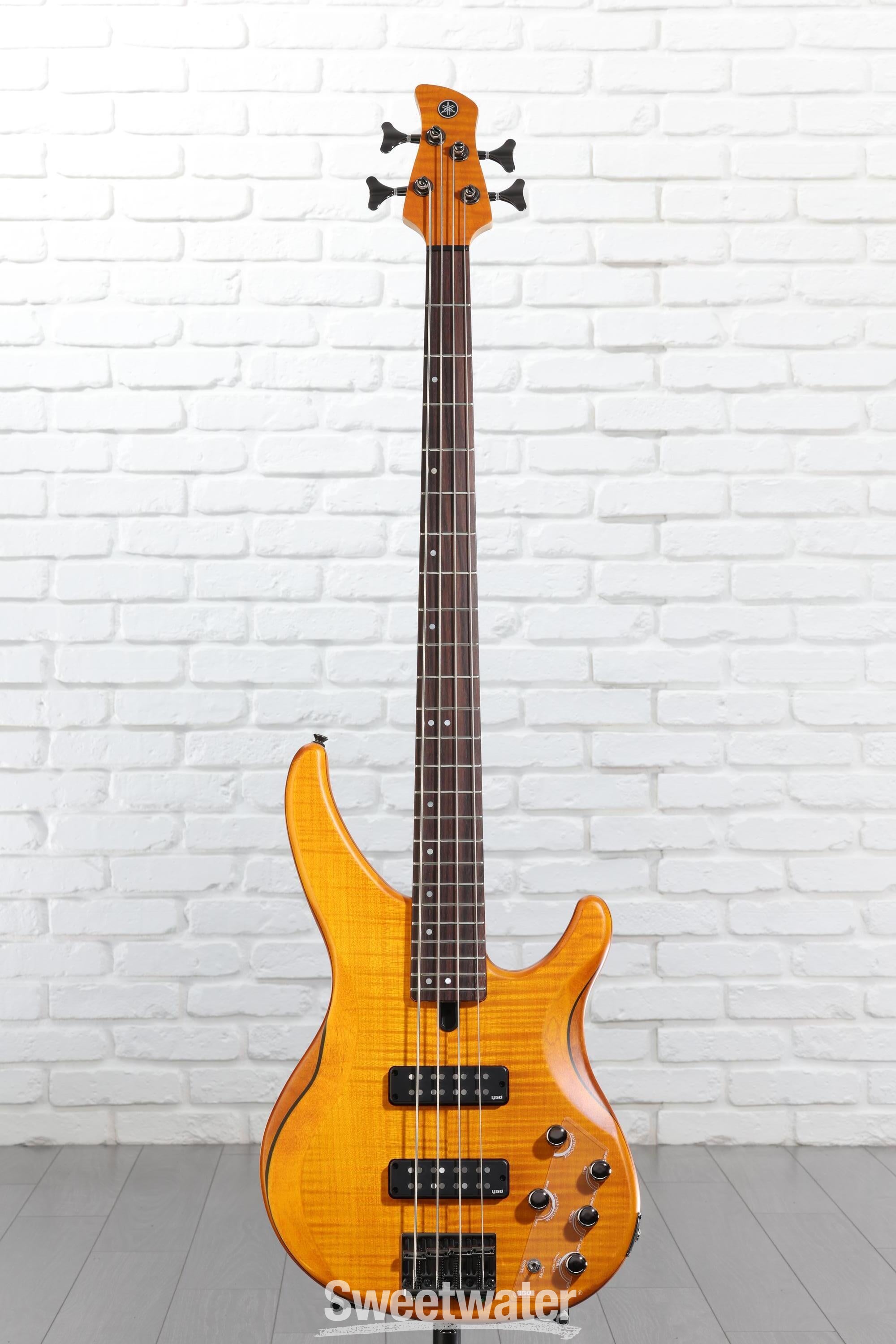 Yamaha TRBX604FM 4-string Bass Guitar - Matte Amber | Sweetwater