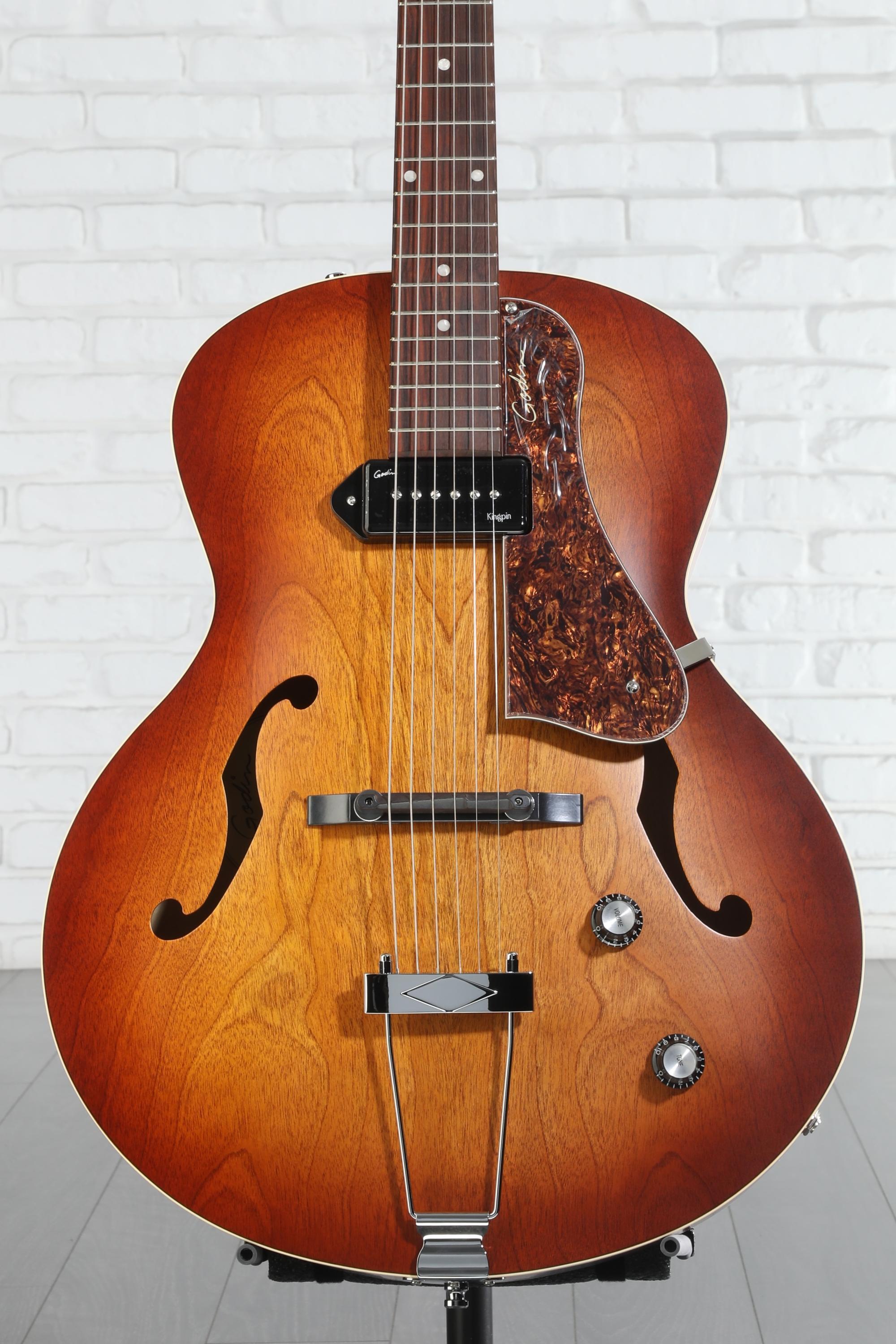 Godin 5th Avenue Kingpin Hollowbody Electric Guitar - Cognac Burst