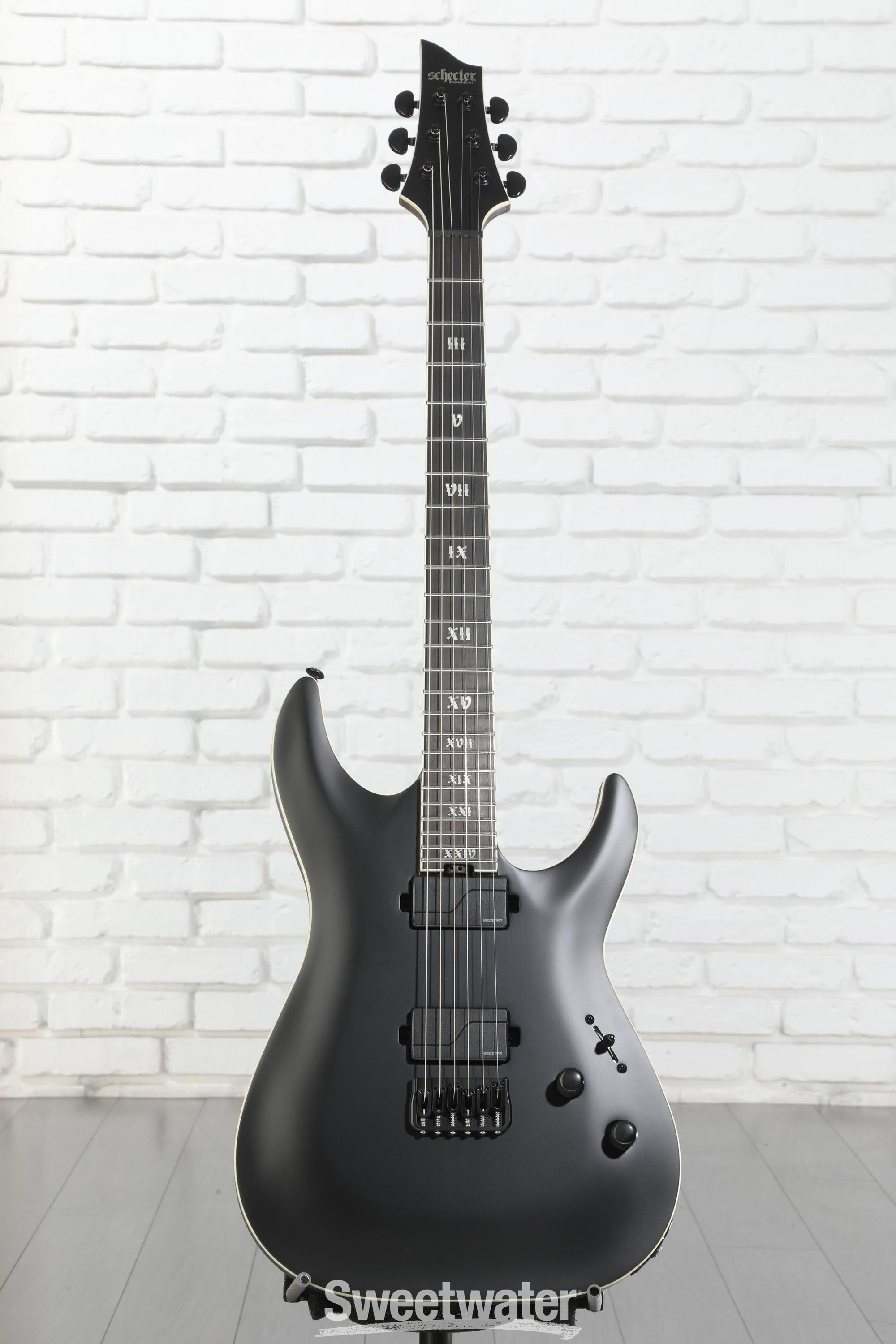 Schecter C-1 SLS Evil Twin Electric Guitar - Satin Black | Sweetwater