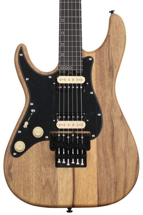 Schecter Sun Valley Super Shredder Exotic FR Left-handed Electric Guitar -  Natural Black Limba