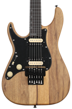 Photo of Schecter Sun Valley Super Shredder Exotic FR Left-handed Electric Guitar - Natural Black Limba