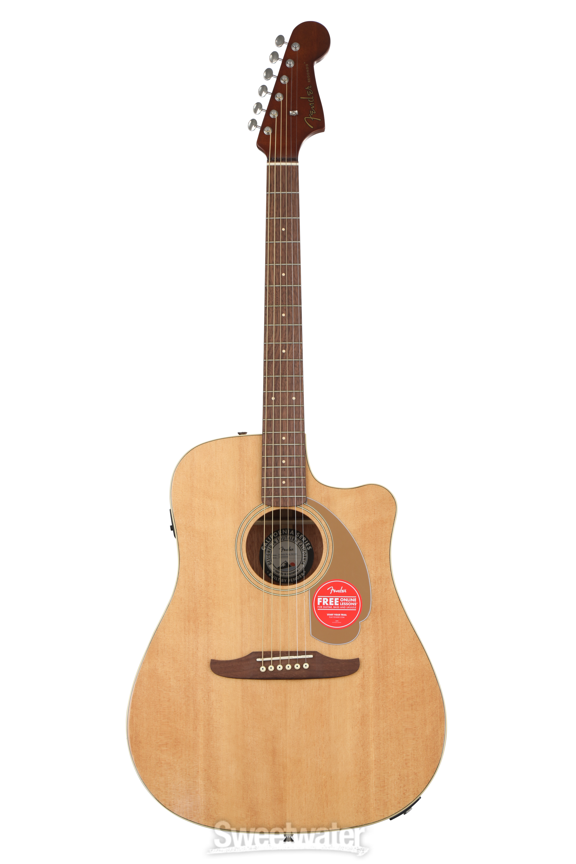 Fender Redondo Player Acoustic-Electric Guitar - Natural | Sweetwater