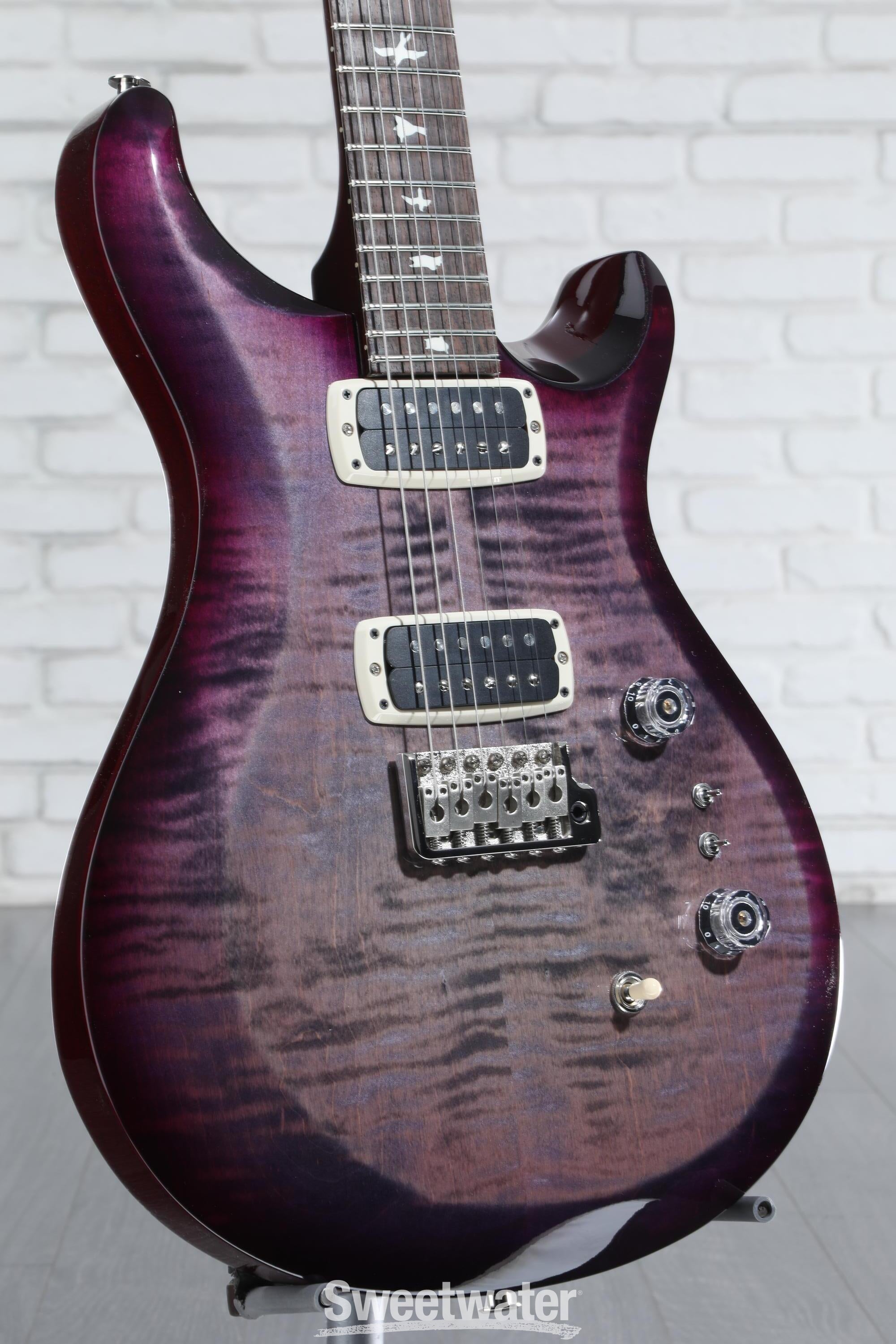 PRS S2 Custom 24-08 Electric Guitar - Faded Gray Black Purple Burst |  Sweetwater