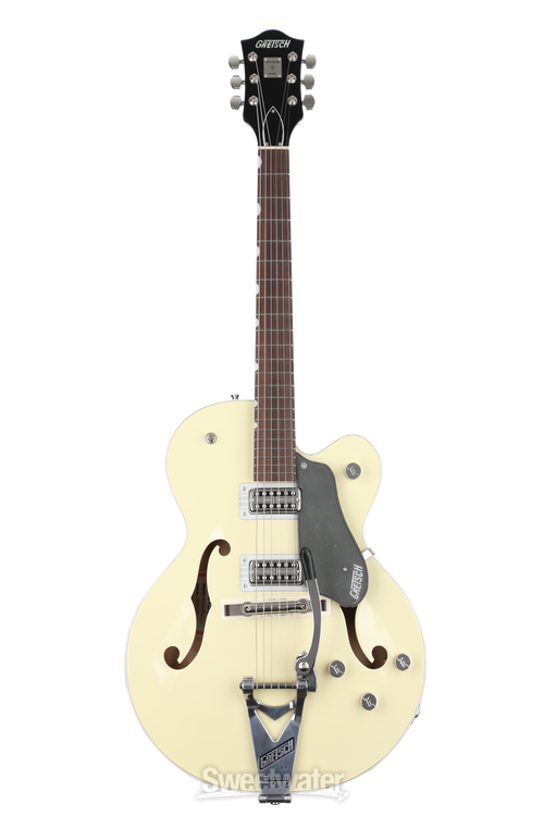 Gretsch G6118T-LIV Players Edition Anniversary - 2-tone Lotus  Ivory/Charcoal Metallic, Bigsby