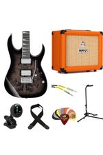 Photo of Ibanez GIO GRG220PA1 Electric Guitar and Orange Crush 20 Amp Bundle - Brown Black Burst