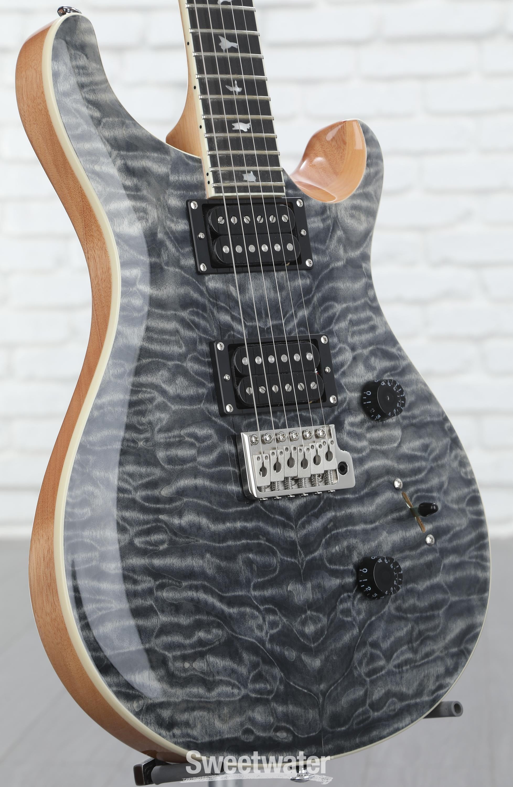 PRS SE Custom 24 Electric Guitar - Quilt Charcoal, Sweetwater 