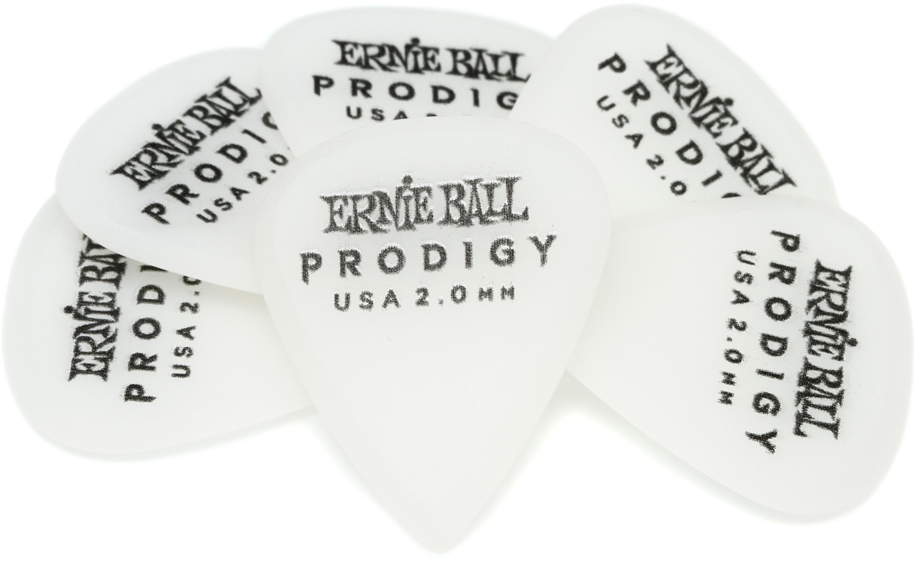 Photo of Ernie Ball Prodigy Guitar Picks 2.0 mm White Standard (6-pack)