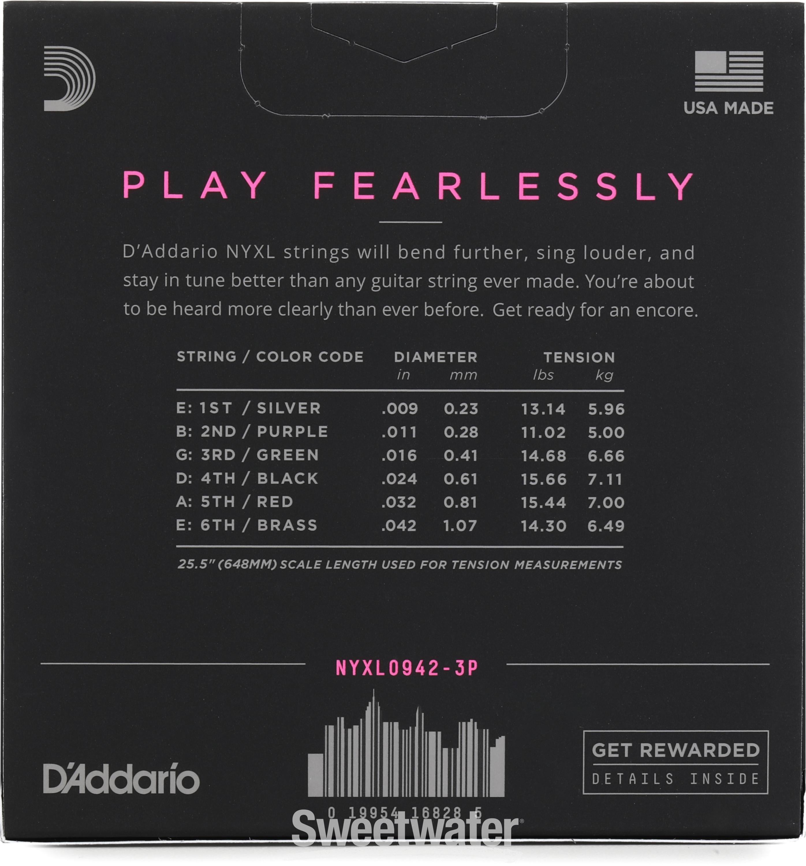 D'Addario NYXL Electric Guitar Strings - .009-.042 Super