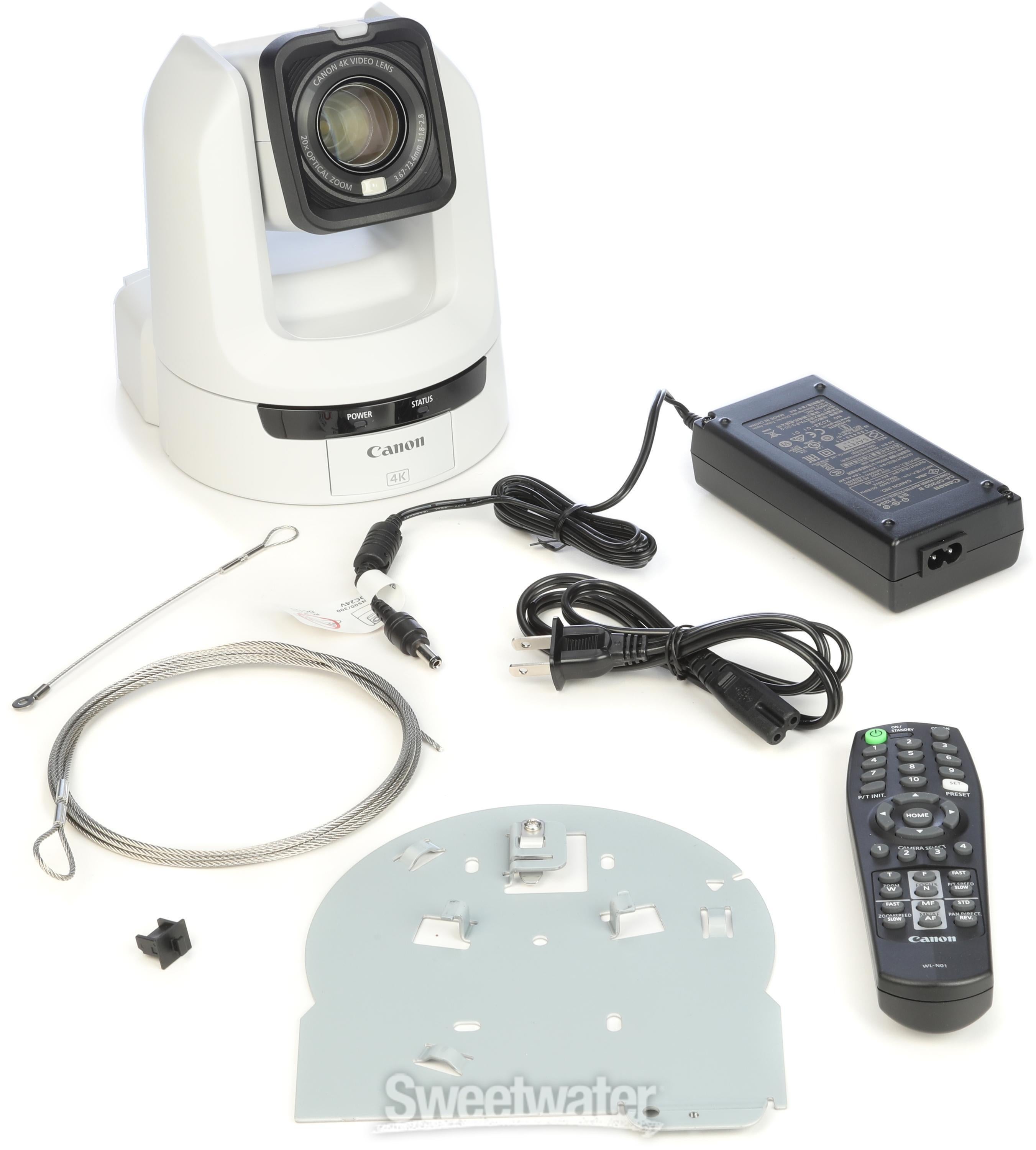 Canon CR-N300 4K UHD Indoor PTZ Camera - White | Sweetwater