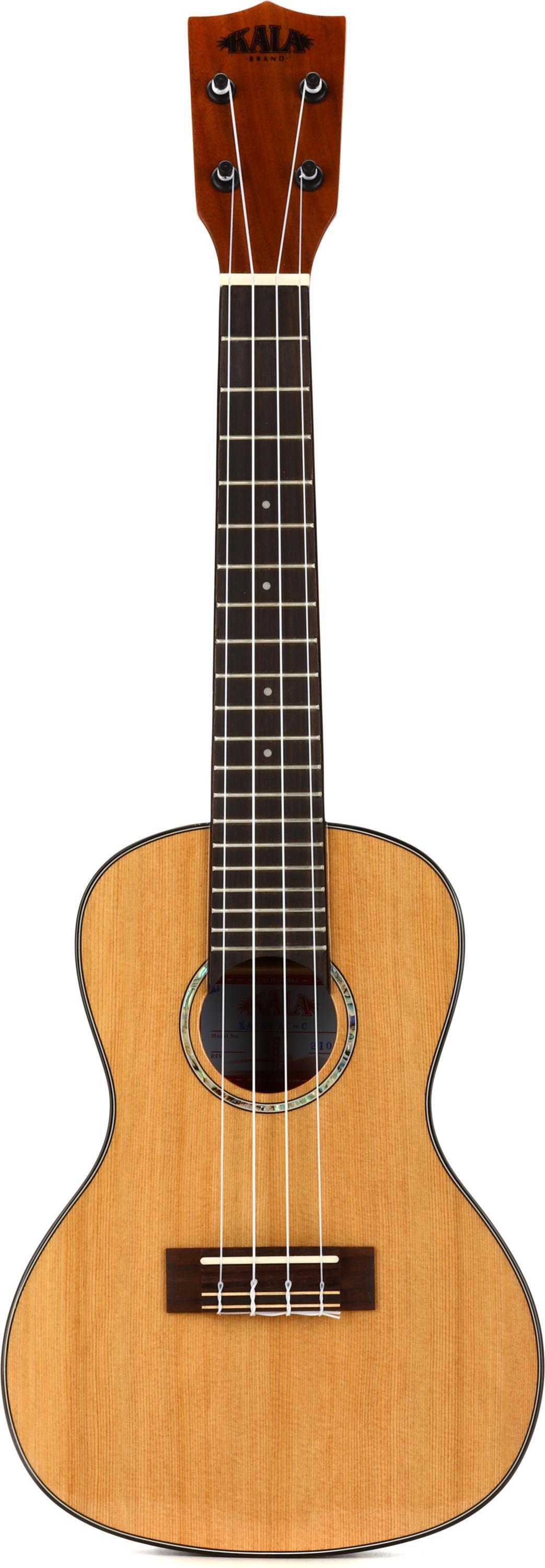 Photo of Kala Solid Cedar Top Acacia Concert Ukulele - Natural