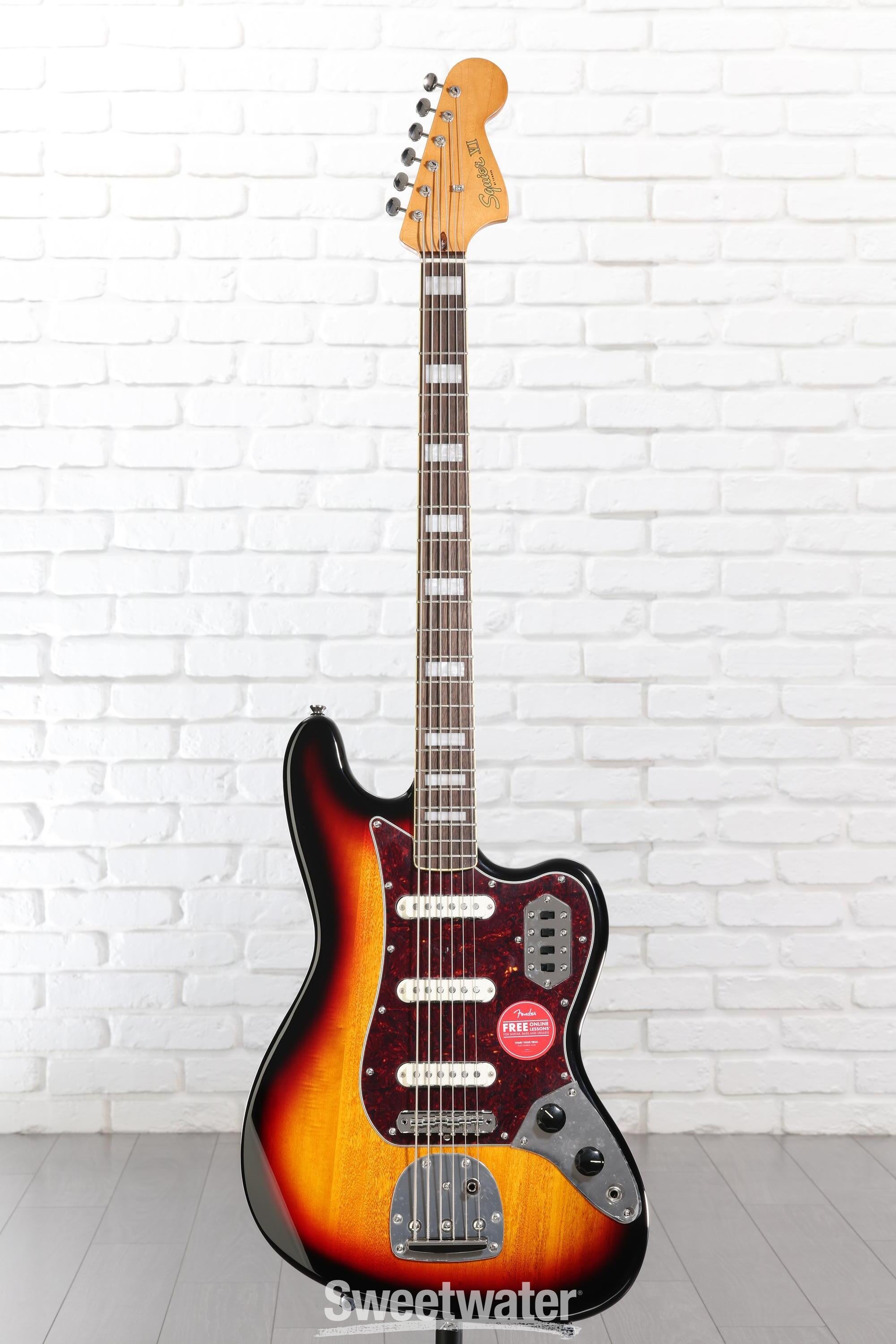 Squier Classic Vibe Bass VI Guitar - 3-tone Sunburst | Sweetwater