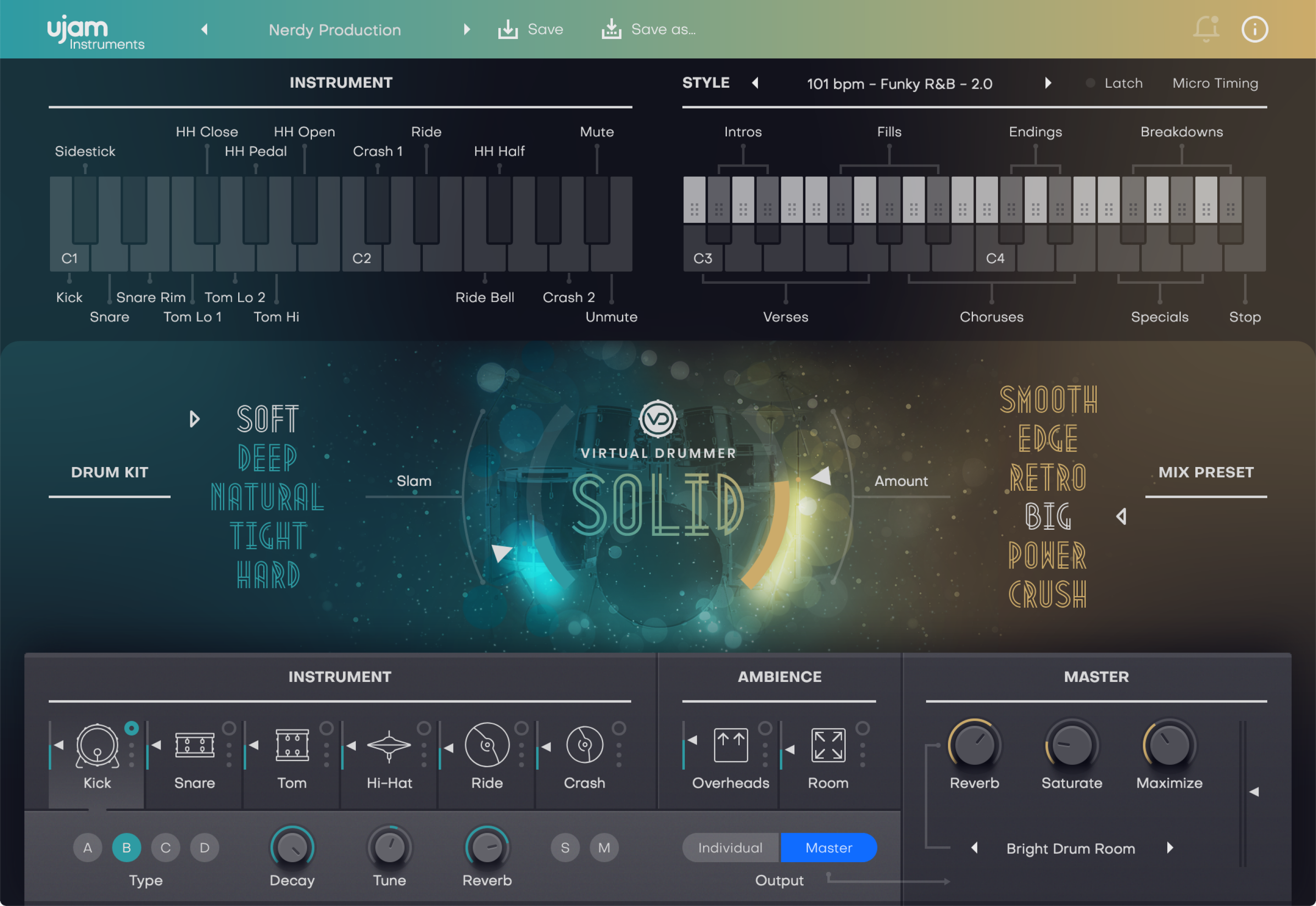 UJAM Virtual Drummer Solid 2 Virtual Drummer Software