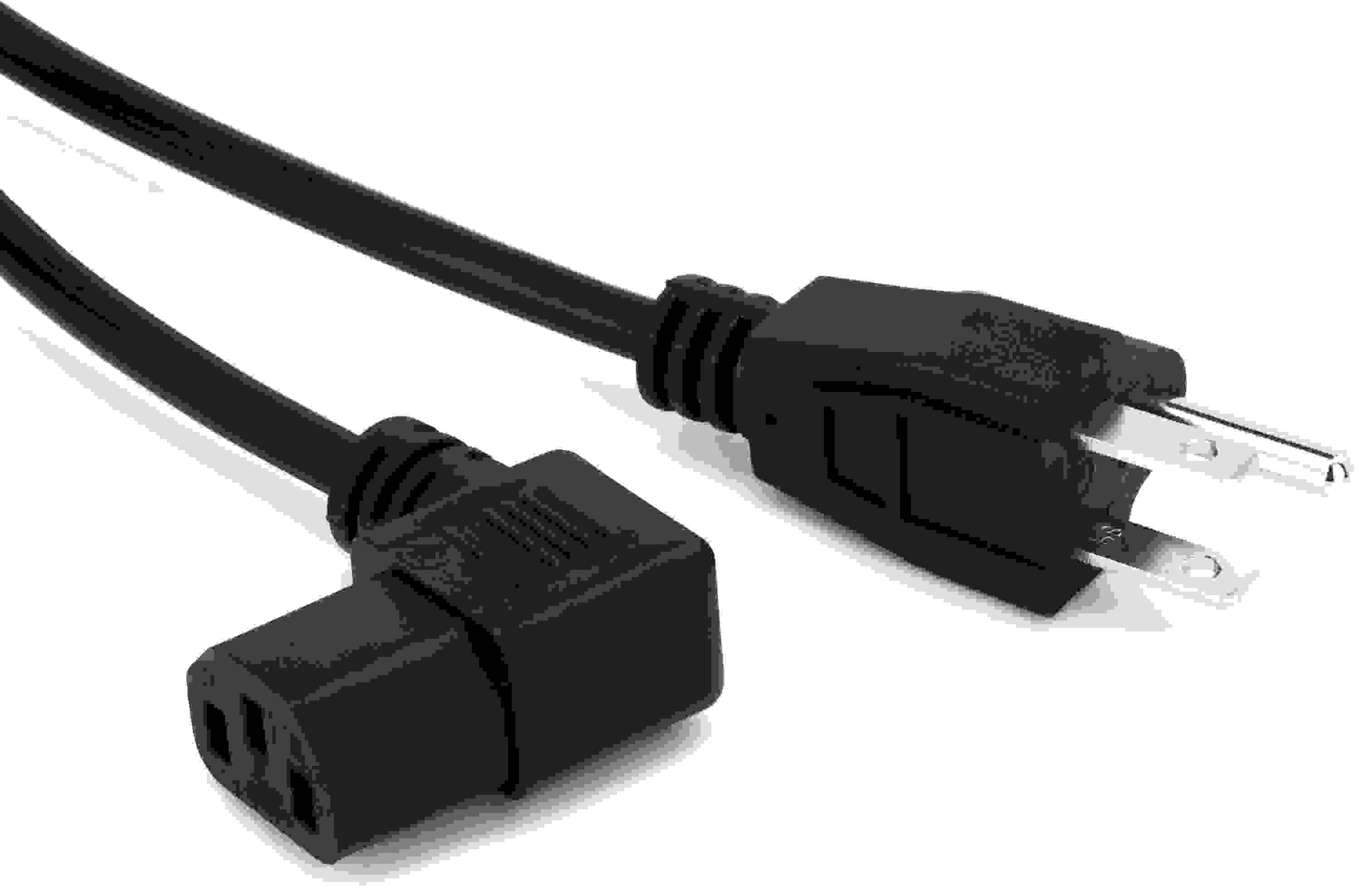 Hosa Right Angle Iec C13 Power Cable 3 Feet Sweetwater 5079