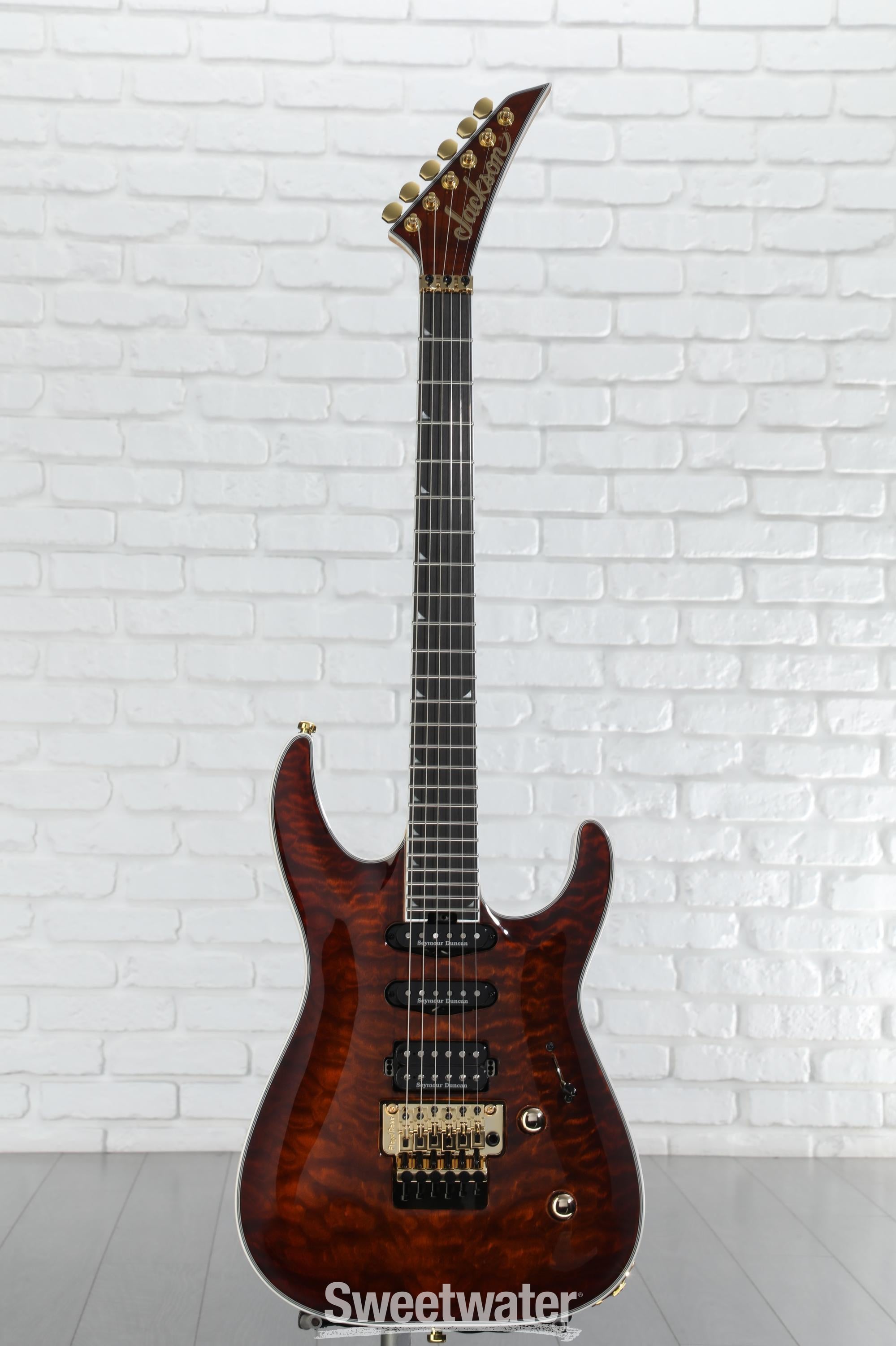 ギター Jackson ProSoloist SLA3Q Amber Tiger Eye Jackson Pro Plus Series Soloist SLA3Q - Amber Tiger Eye