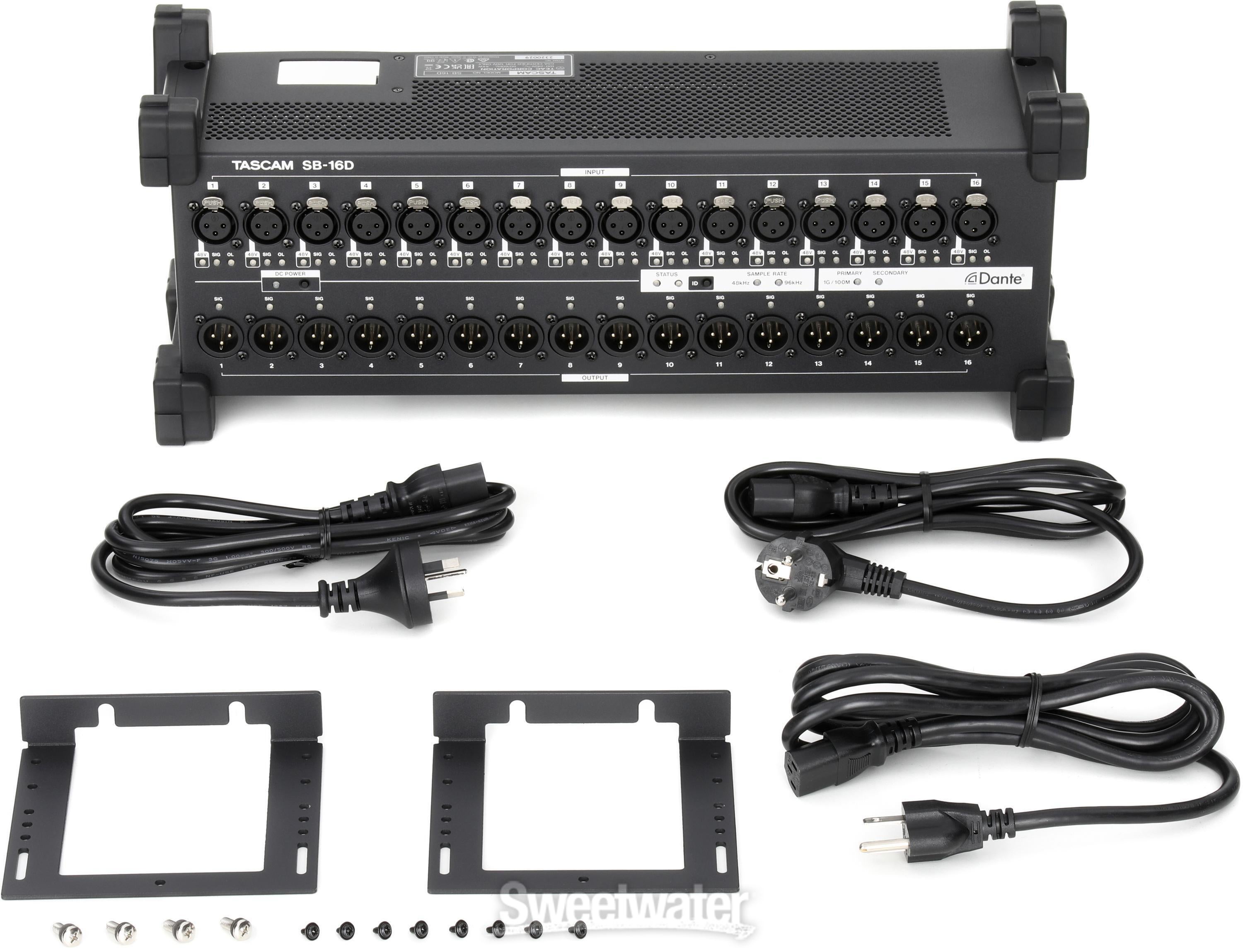 TASCAM SB-16D 16-input/16-output Dante Stage Box | Sweetwater
