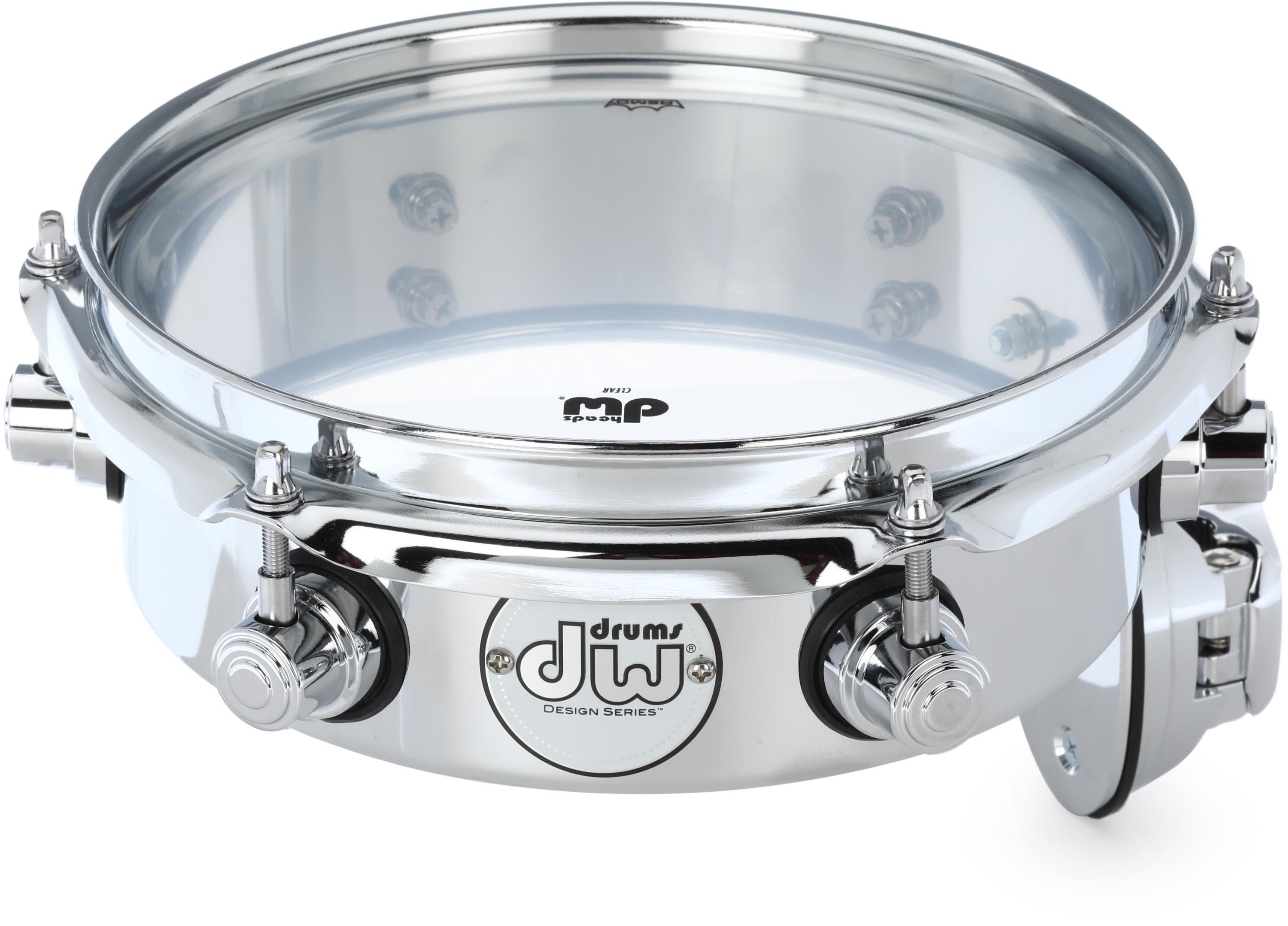 Photo of DW Design Series Chrome Piccolo Tom w/bracket - 2.5 x 8 inch