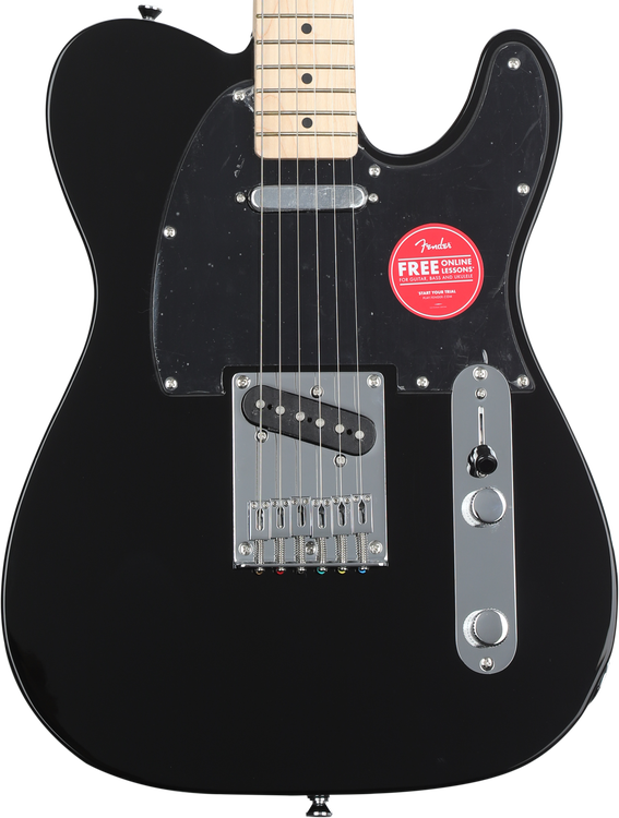 Squier Bullet Telecaster Electric Guitar - Black, Sweetwater Exclusive