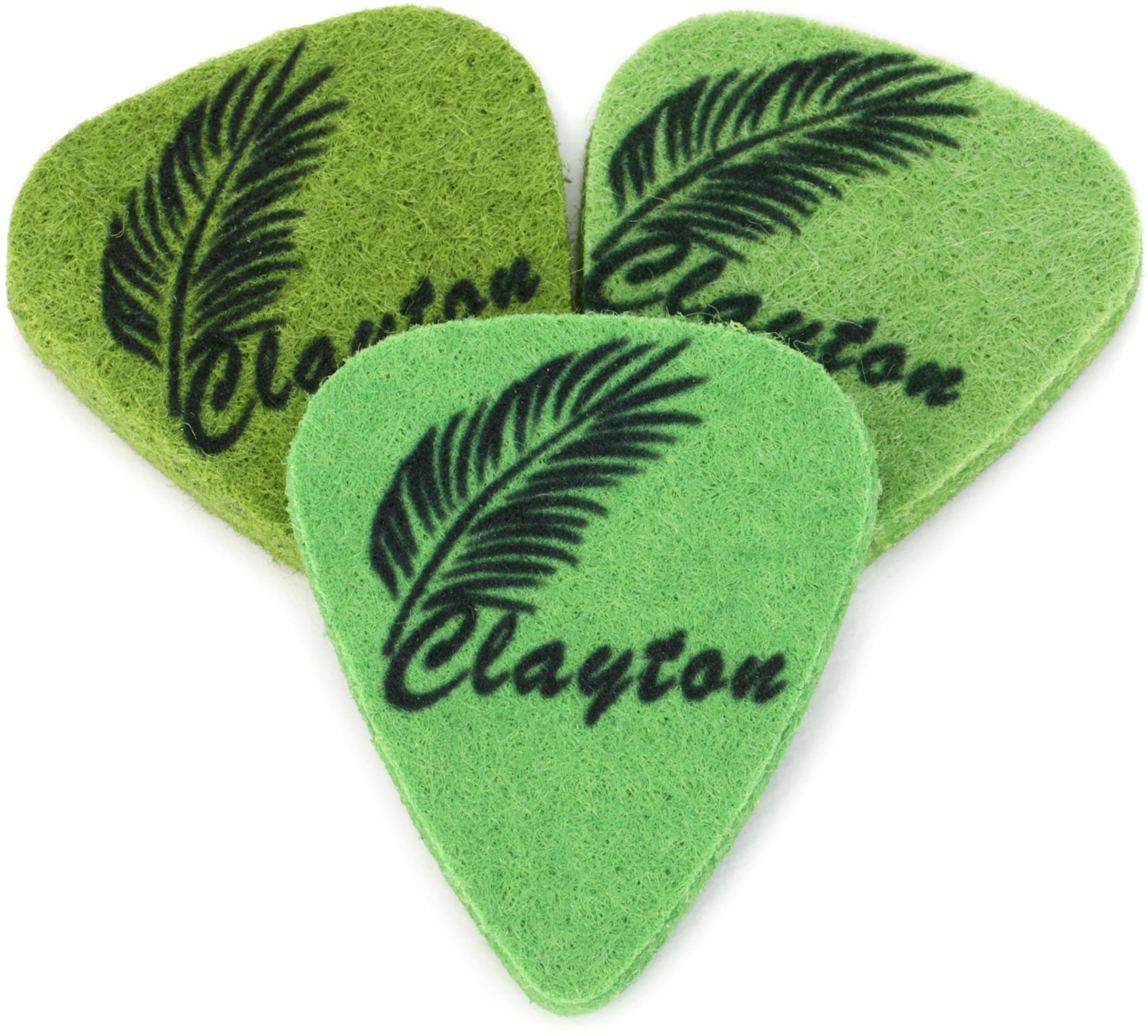 Product Image - Clayton Uke Leaf Picks - Green, 3-pack