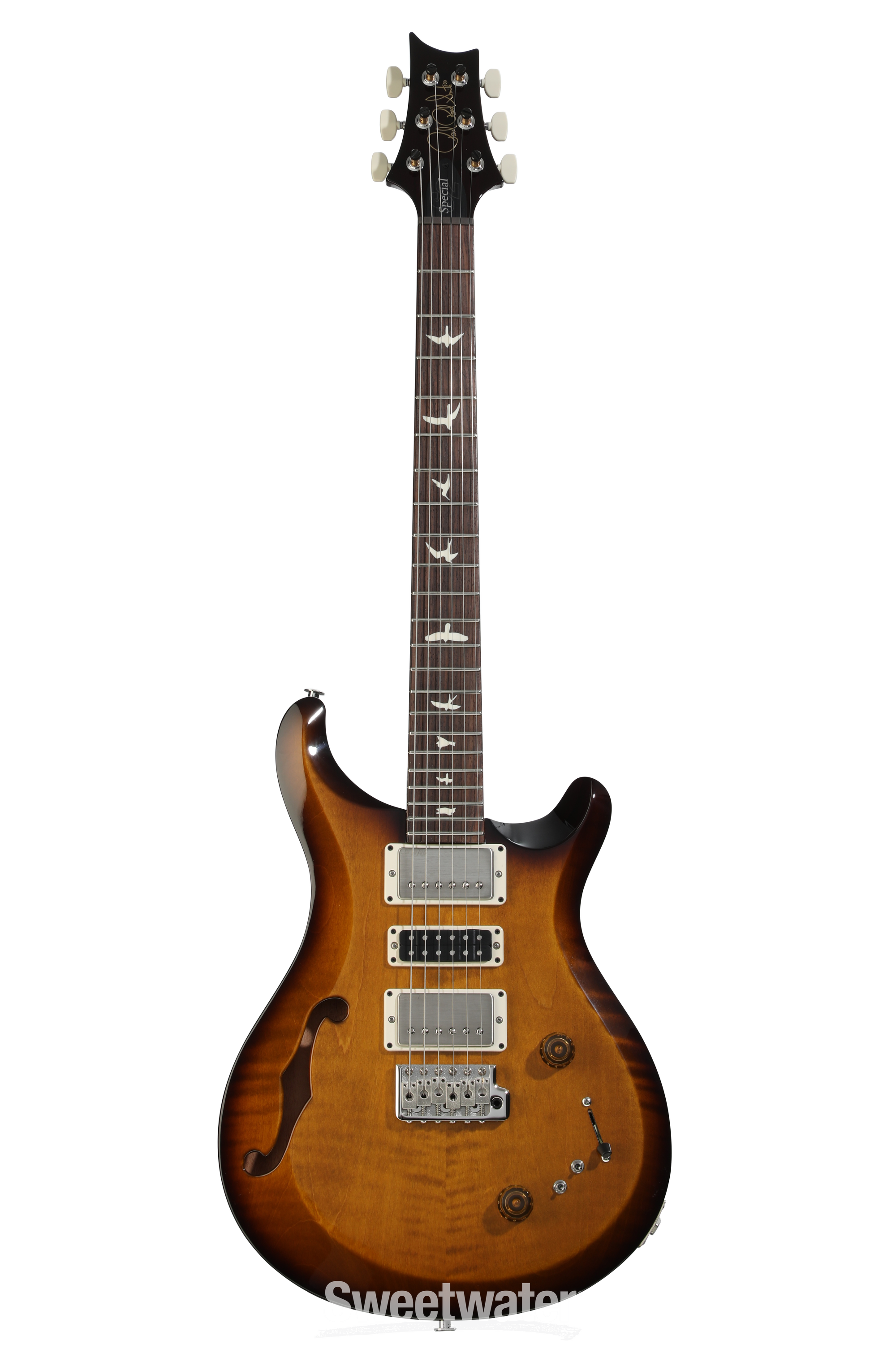PRS S2 Special Semi-Hollow Electric Guitar - Black Amber