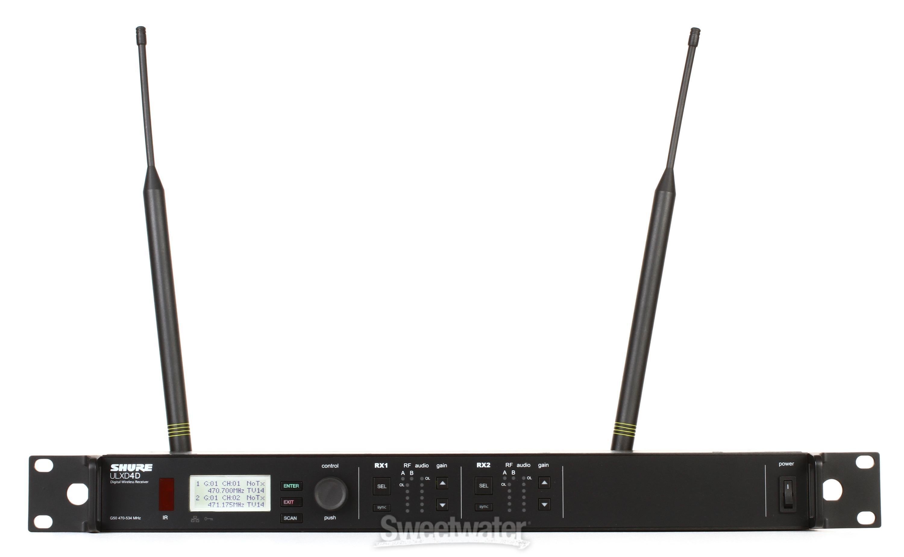 Shure ULXD4D Dual Channel Digital Wireless Receiver - J50A