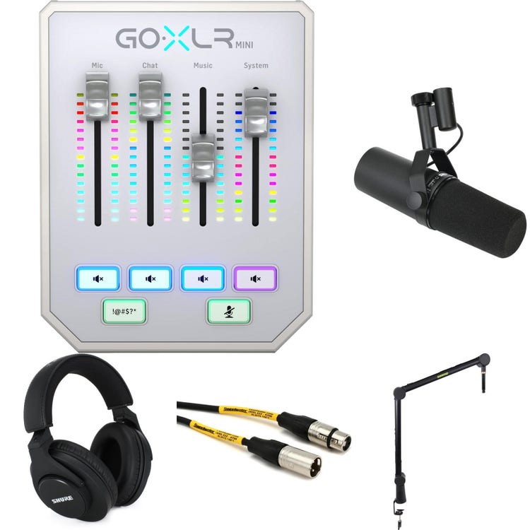  TC-Helicon GoXLR Mini USB Streaming Mixer with USB/Audio  Interface - White : Musical Instruments