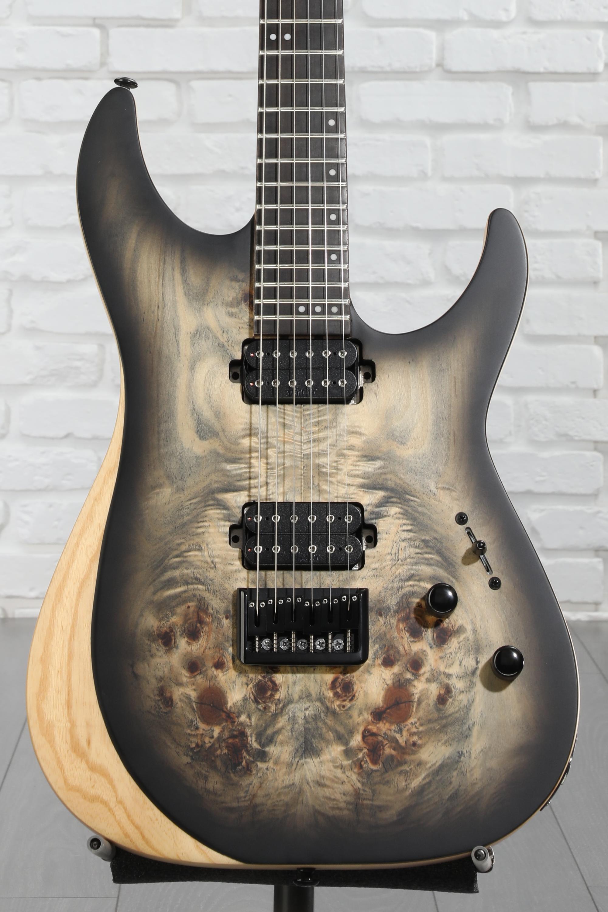 Schecter Reaper-6 レフティ Schecter Reaper-6 - Satin Charcoal Burst | Sweetwater