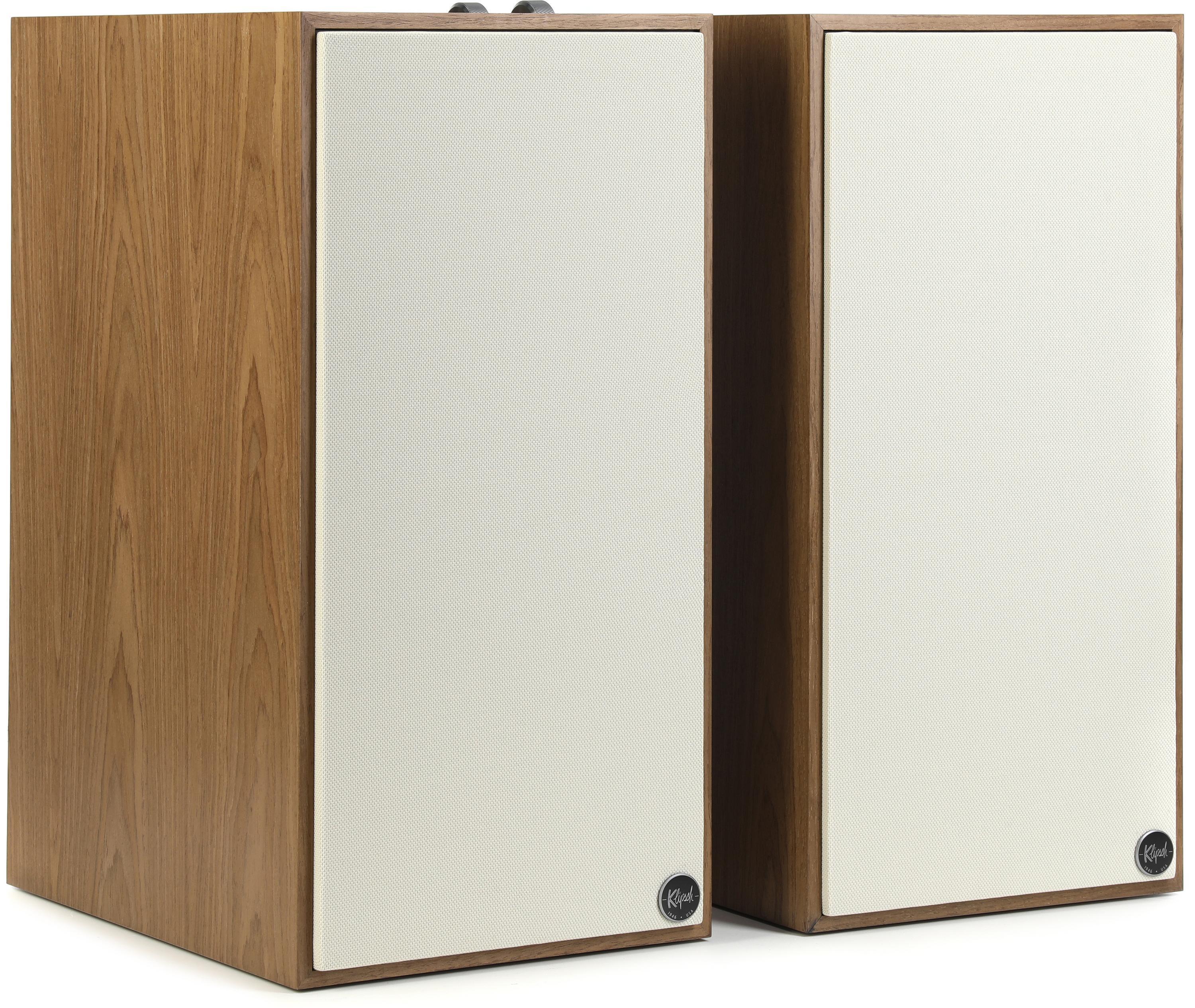 Klipsch The Nines Powered Speaker Stereo System Walnut Sweetwater