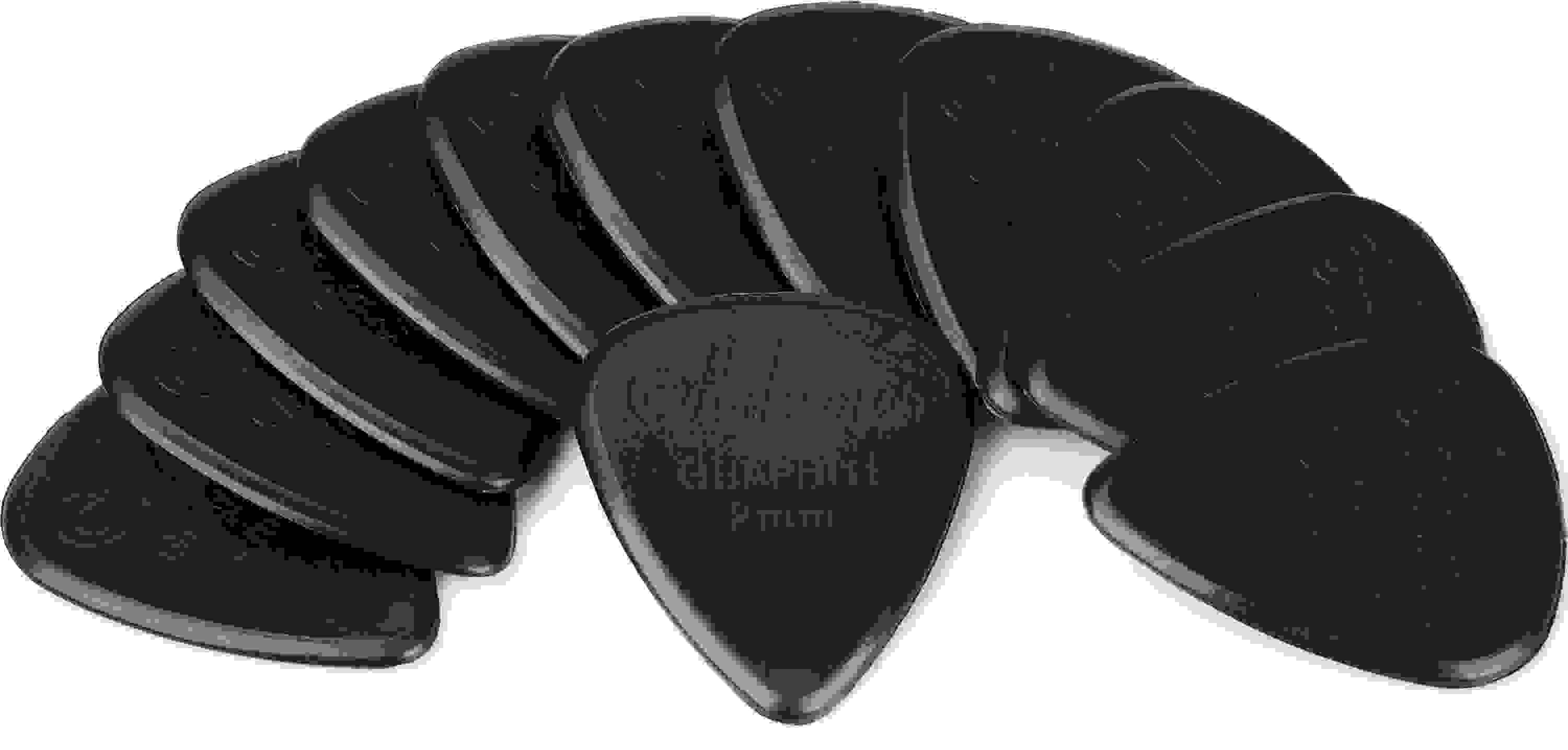 Dunlop Adamas Graphite Standard Guitar Picks - 2mm, Graphite (12-pack)