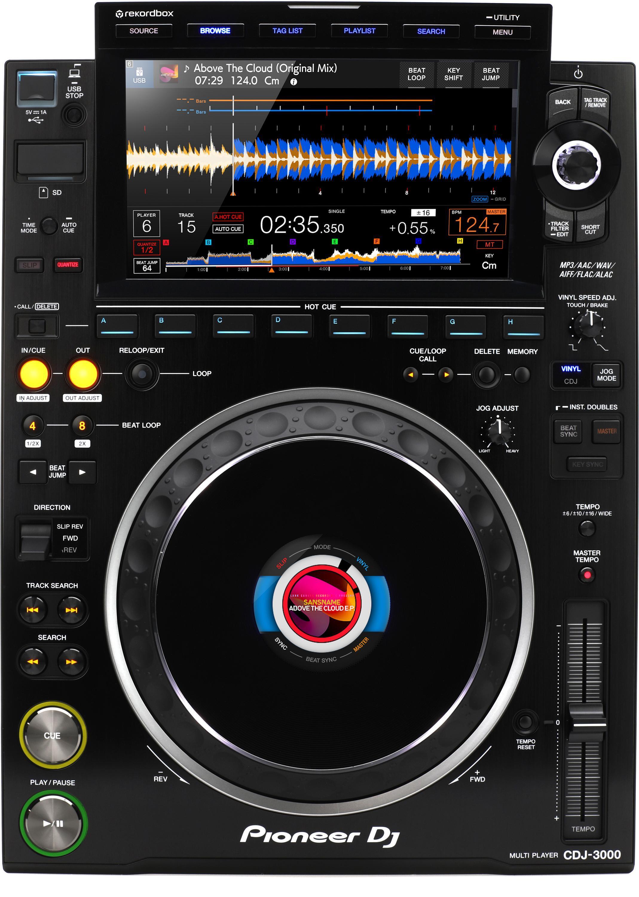 AlphaTheta Euphonia 4-channel Rotary Mixer and Pioneer DJ CDJ-3000 Media  Player Bundle