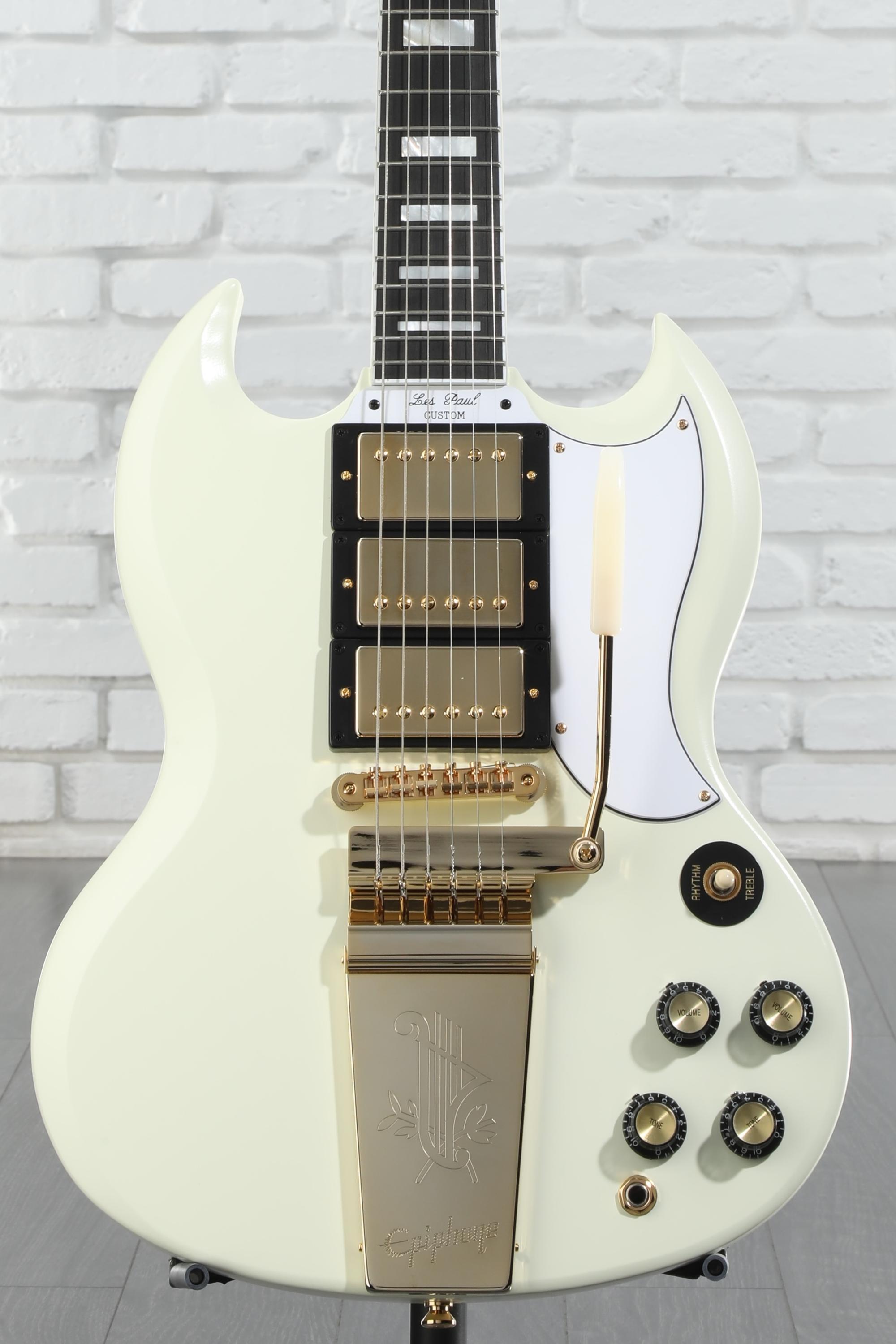 Epiphone SG アイボリー Epiphone 1963 SG Custom Electric Guitar - Classic White VOS