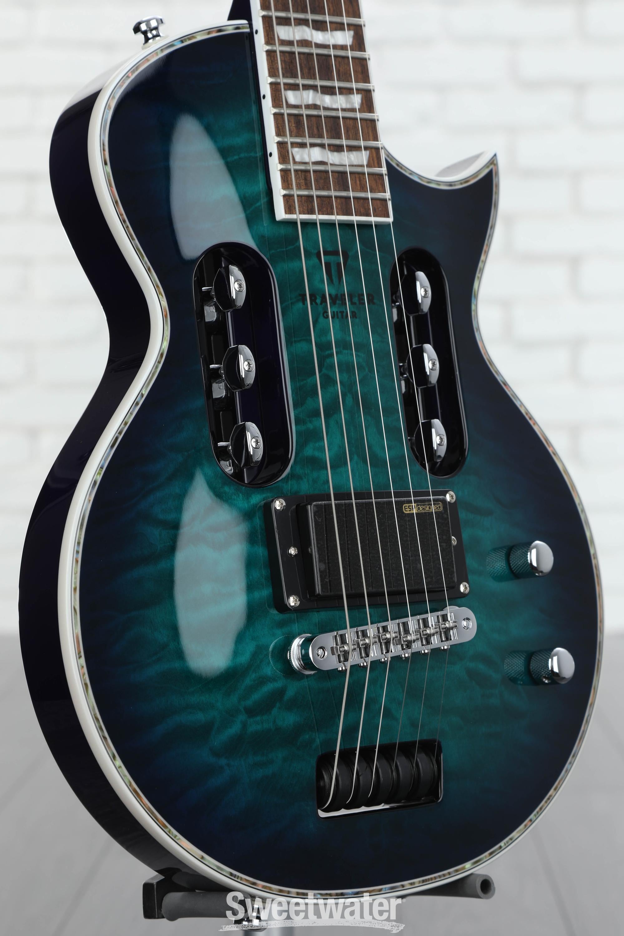 Traveler Guitar LTD EC-1 Quilted Maple Violet Shadow