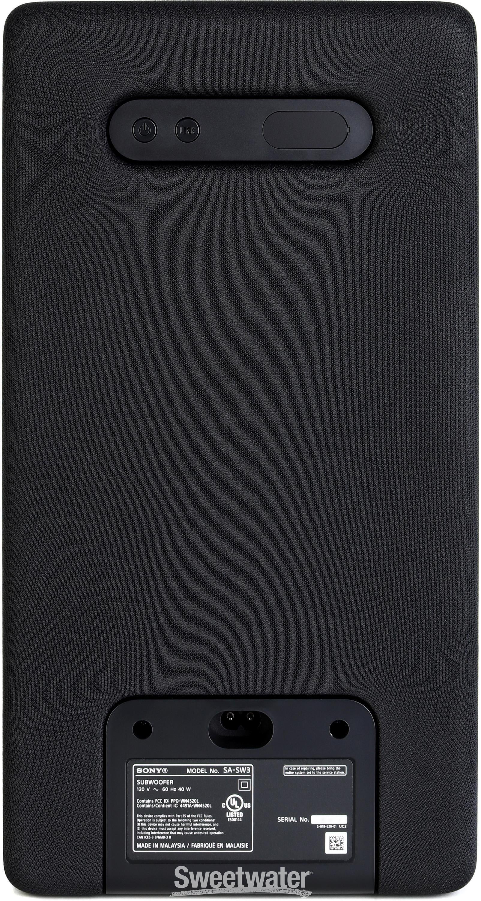 Sony SA-SW3 Wireless Subwoofer | Sweetwater Sony SA-SW3 Wireless Subwoofer | Sweetwater