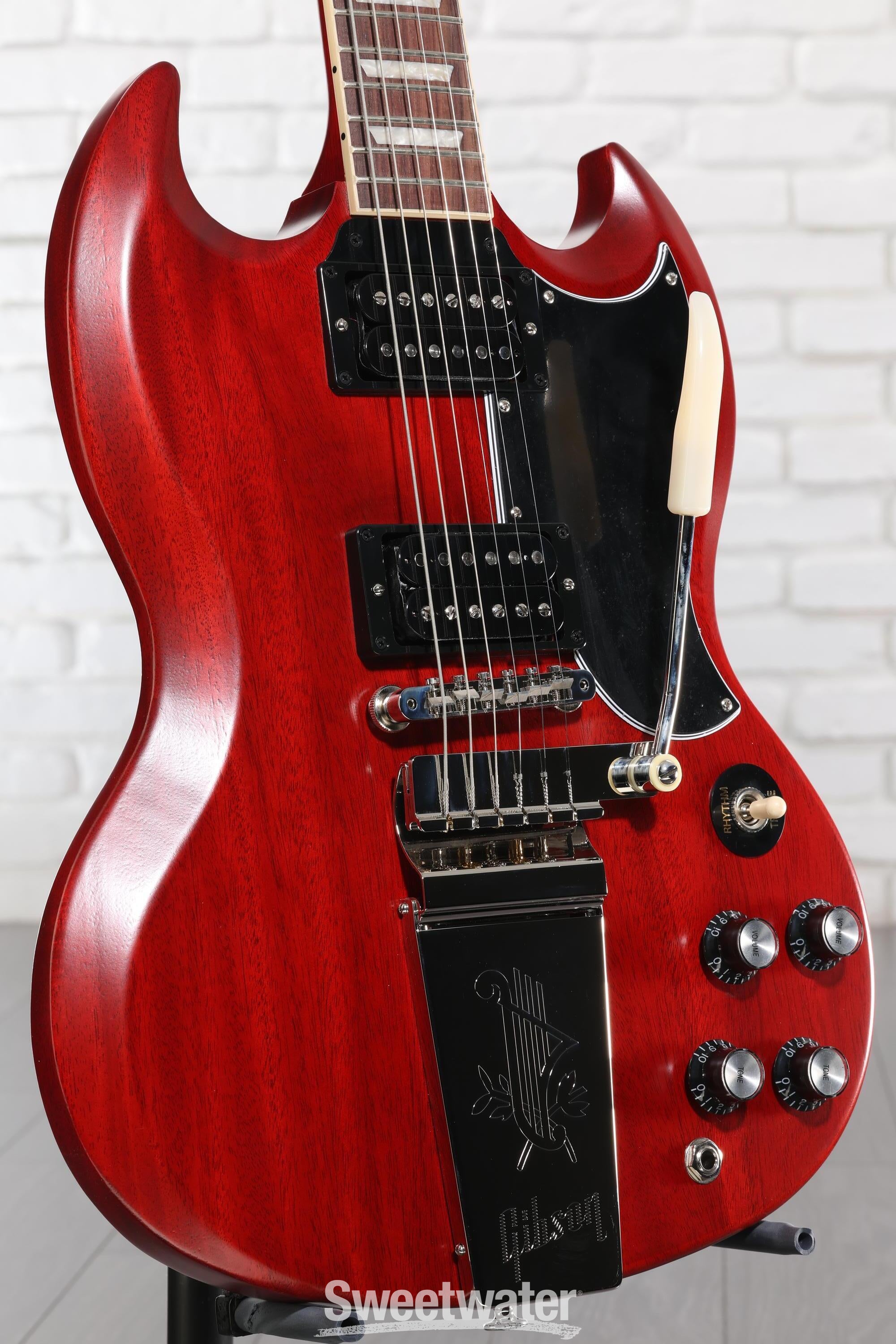 Photo of Gibson SG Standard '61 Faded Maestro Vibrola Electric Guitar - Vintage Cherry
