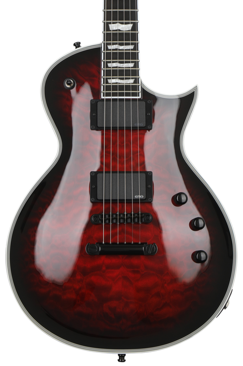 ESP E-II Eclipse, Quilt Maple Top - See Thru Black Cherry Sunburst