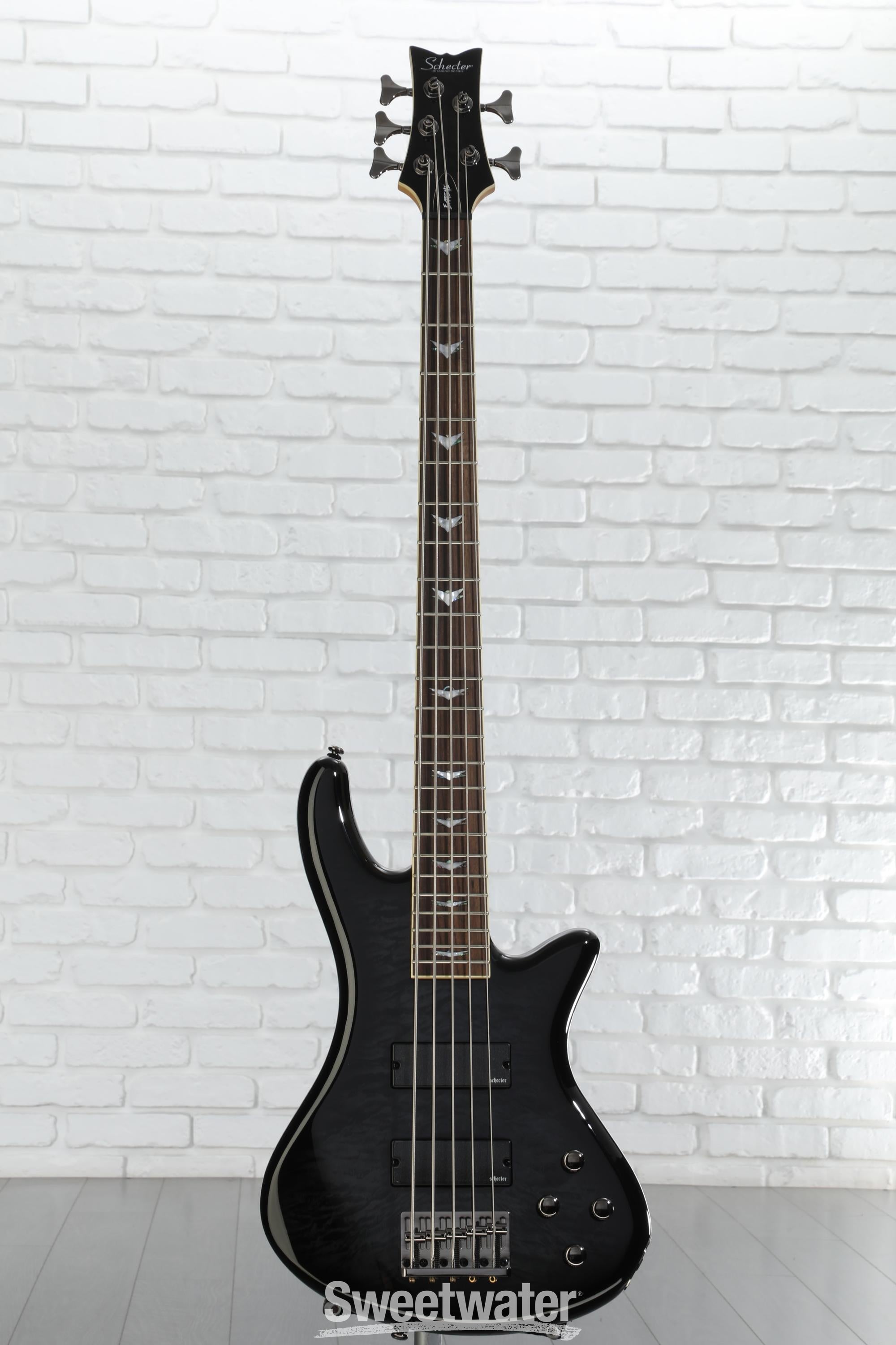 Schecter Stiletto Extreme 5 Bass Guitar - See-Thru Black