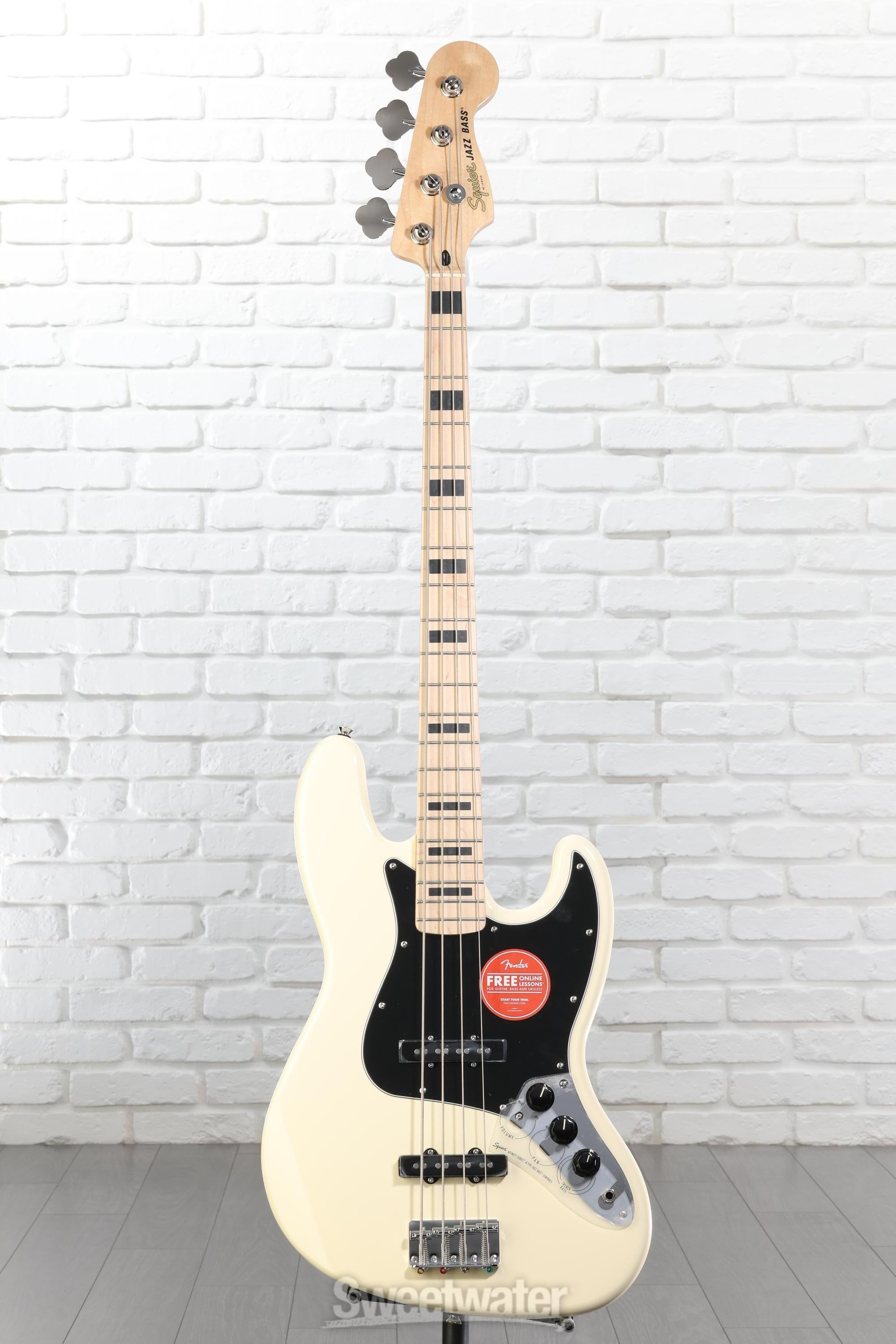 Squier Jazz Bass OWT エレキギター　ホワイト Squier Affinity Series Active Jazz Bass - Olympic White | Sweetwater