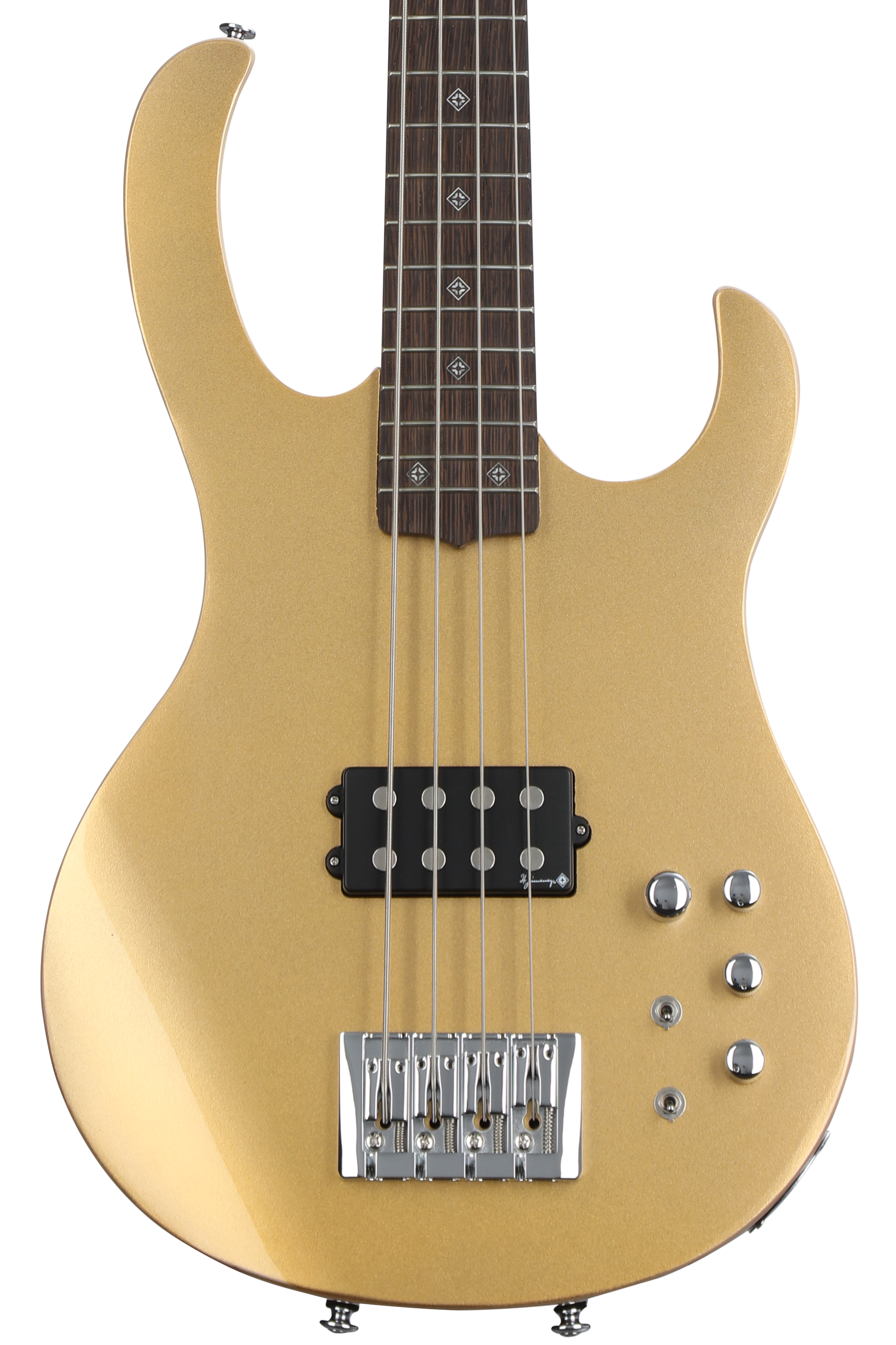 ゴールド 4弦エレキベース H. Jimenez LBS4 Electric Bass Guitar - Gold Sparkle | Sweetwater