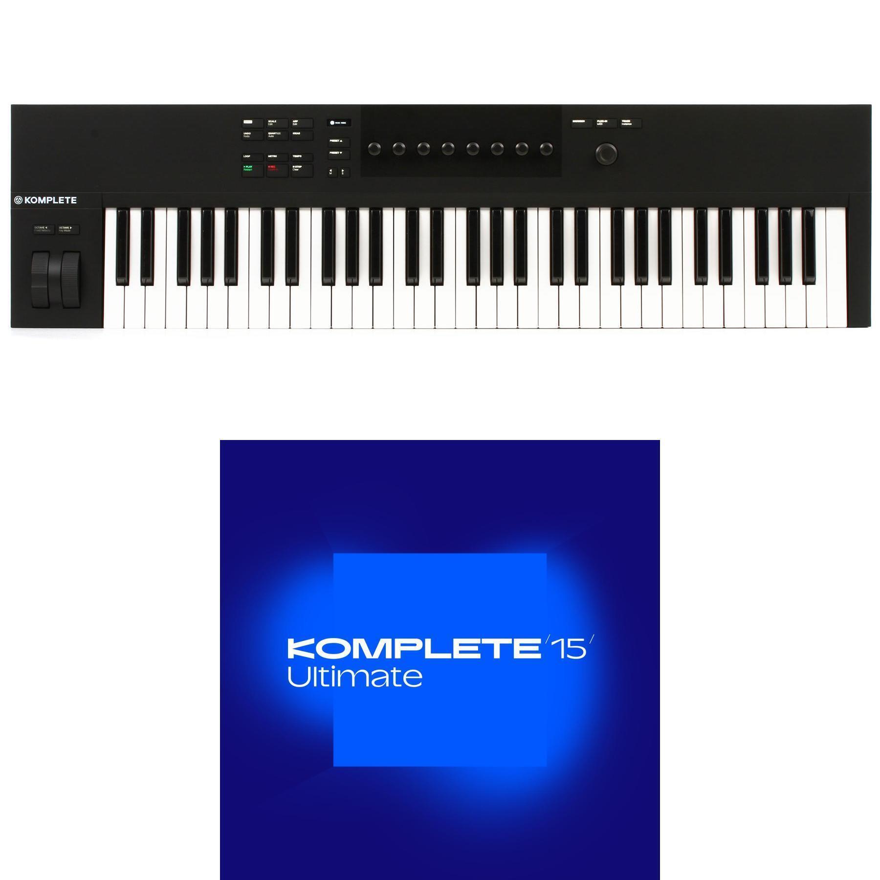 Native Instruments Komplete Kontrol A61 Smart Keyboard Controller with  Komplete Ultimate