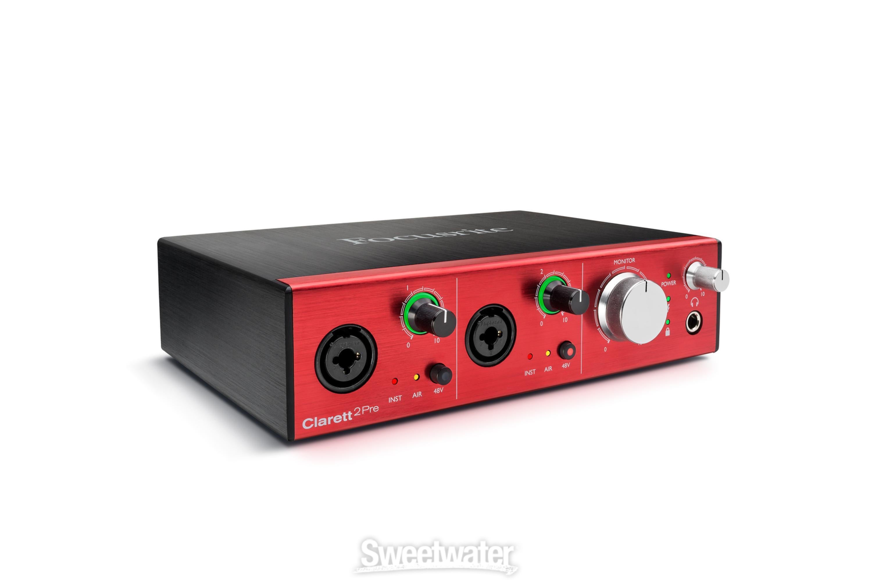 Focusrite Clarett 2Pre 10x4 Thunderbolt Audio Interface | Sweetwater