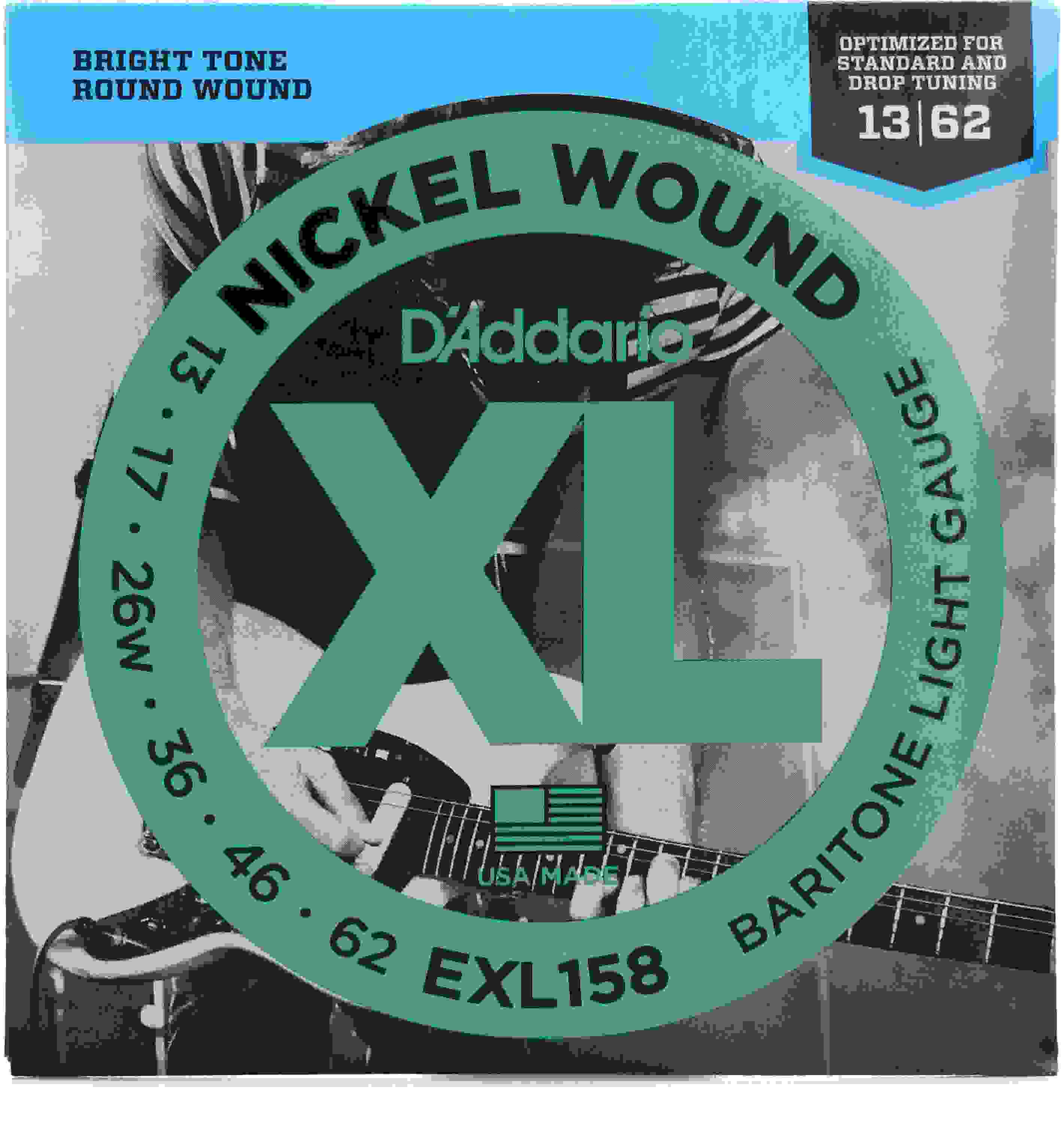 D'Addario EXL158 XL Nickel Wound Electric Baritone Guitar Strings