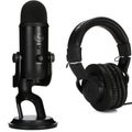 Photo of Blue Microphones Yeti Multi-pattern USB Condenser Microphone with M20x Headphones - Blackout