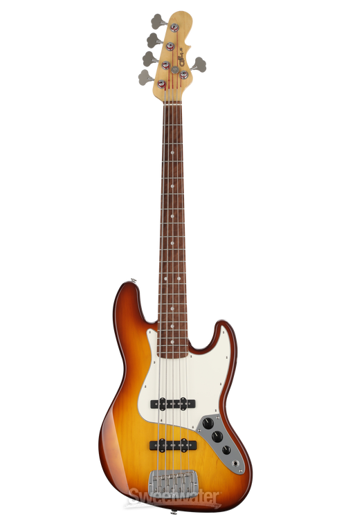 G&L Fullerton Deluxe JB-5 Bass Guitar - Old-school Tobacco