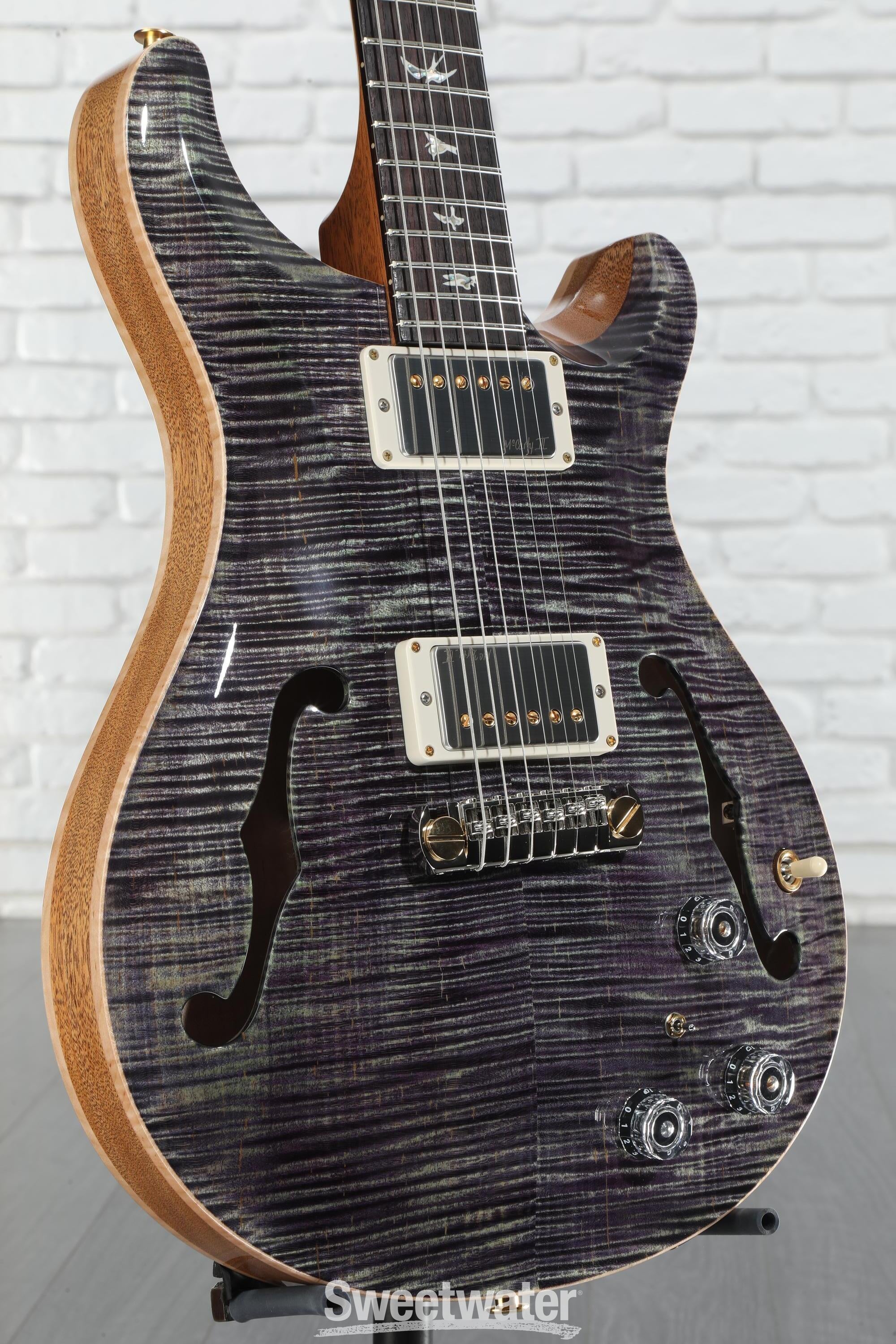 PUR パイラバースト PRS Hollowbody II Piezo 10-Top Electric Guitar - Aurora
